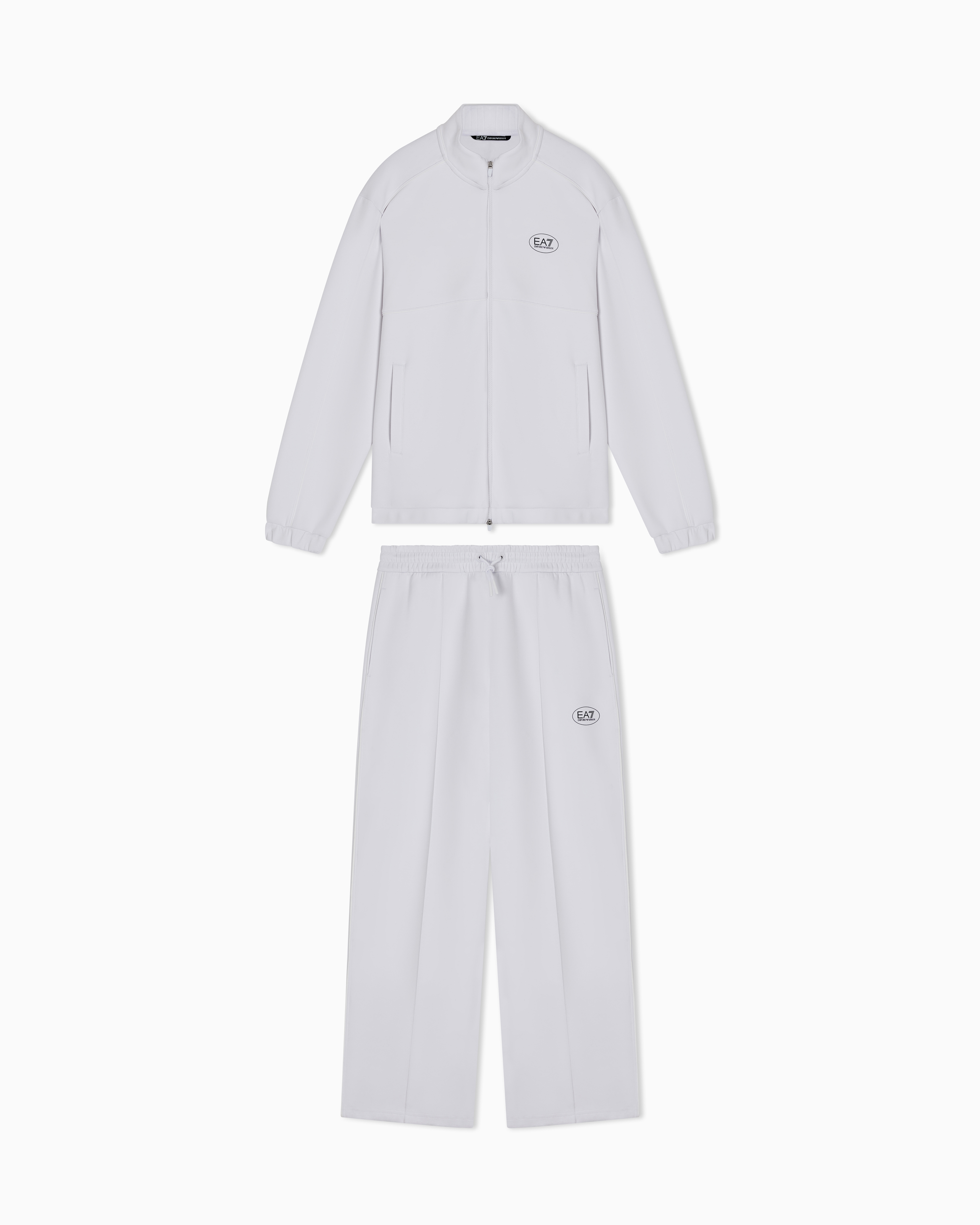 Ea7 White Tennis Pro Tracksuit In Ventus7 Technical Fabric