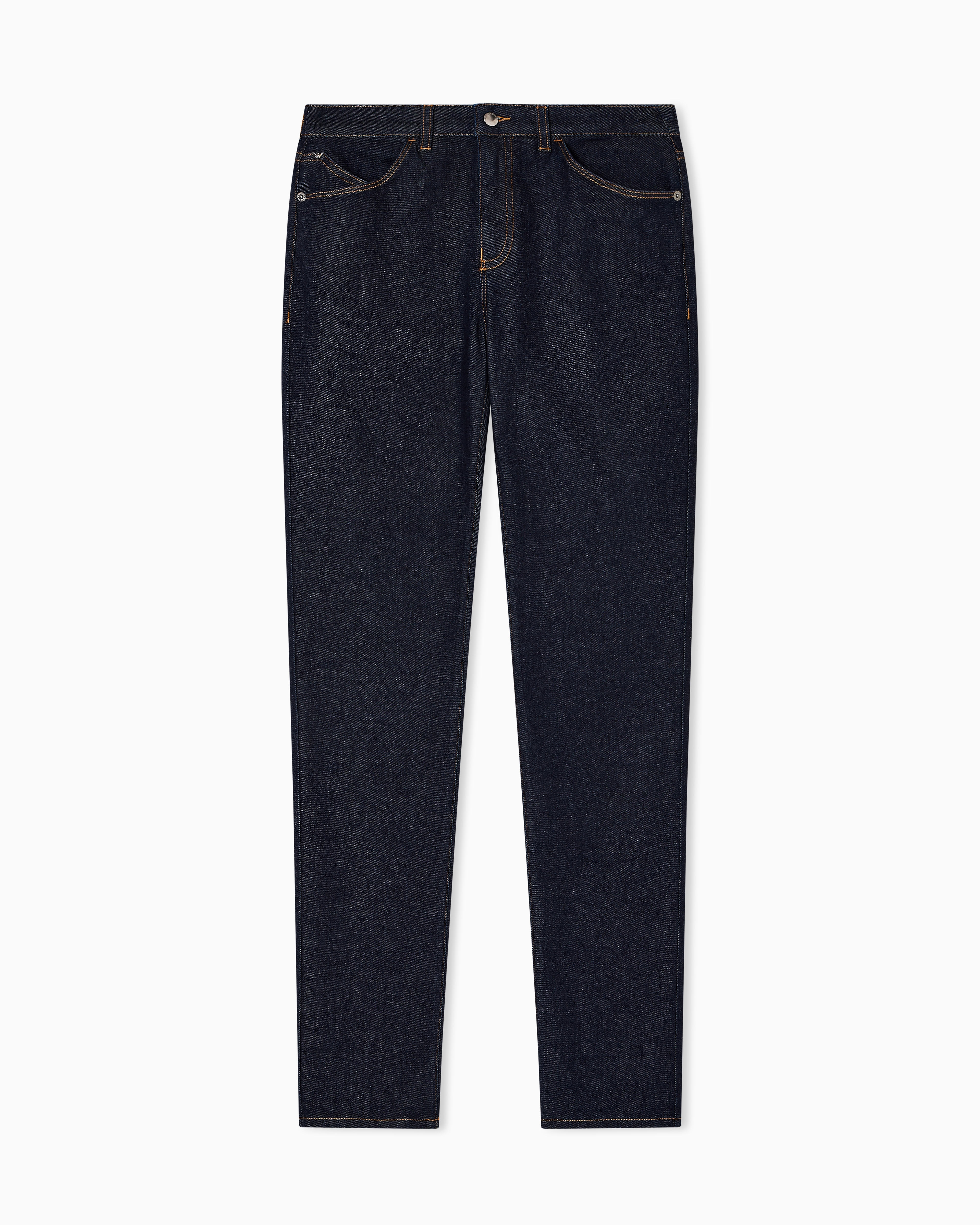 Emporio Armani Blue Stretch Jeans Essential With Five Pockets And A Skinny Leg