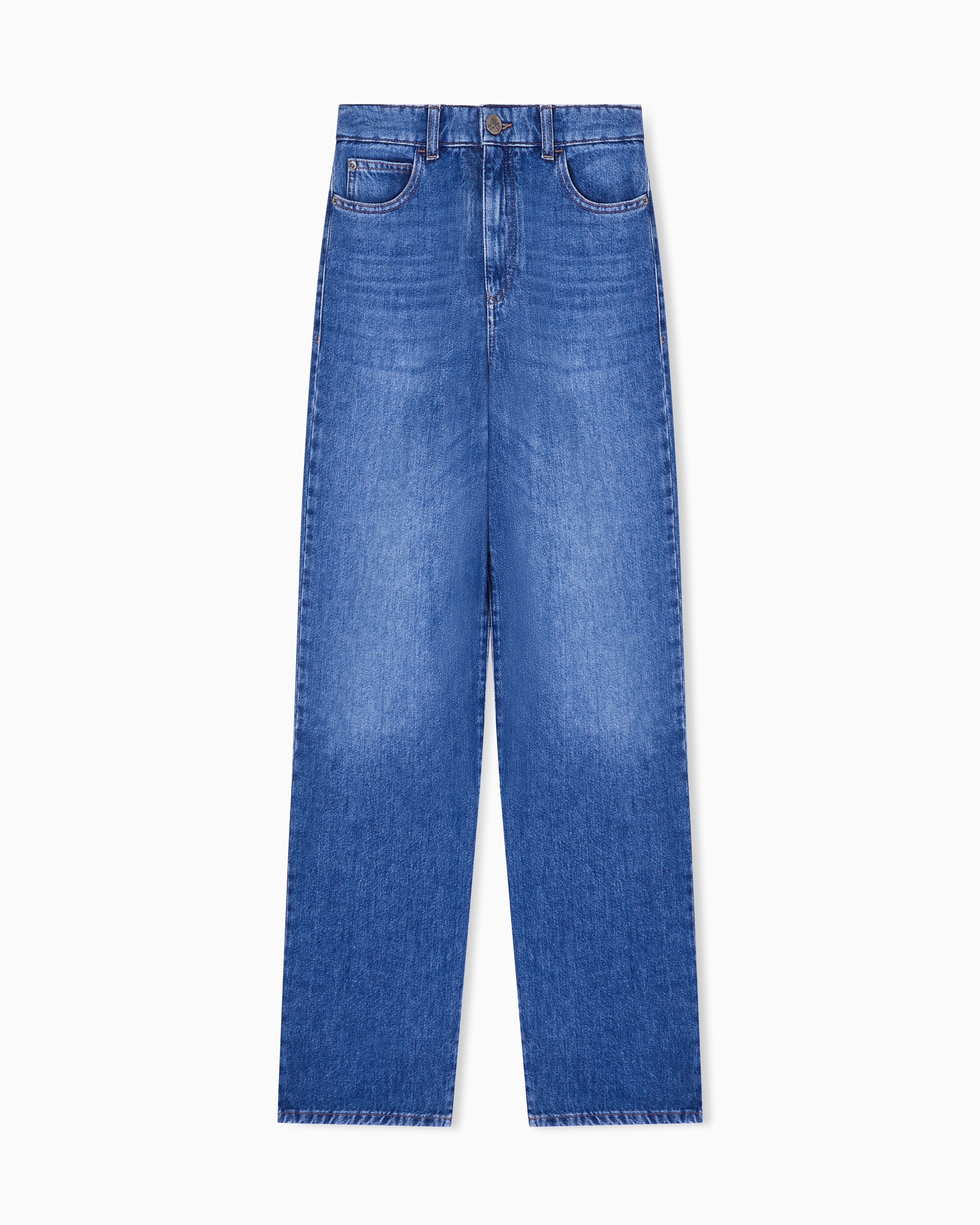 Emporio Armani Jeans J4b Regular Fit In Denim Misto Lyocell Used Look