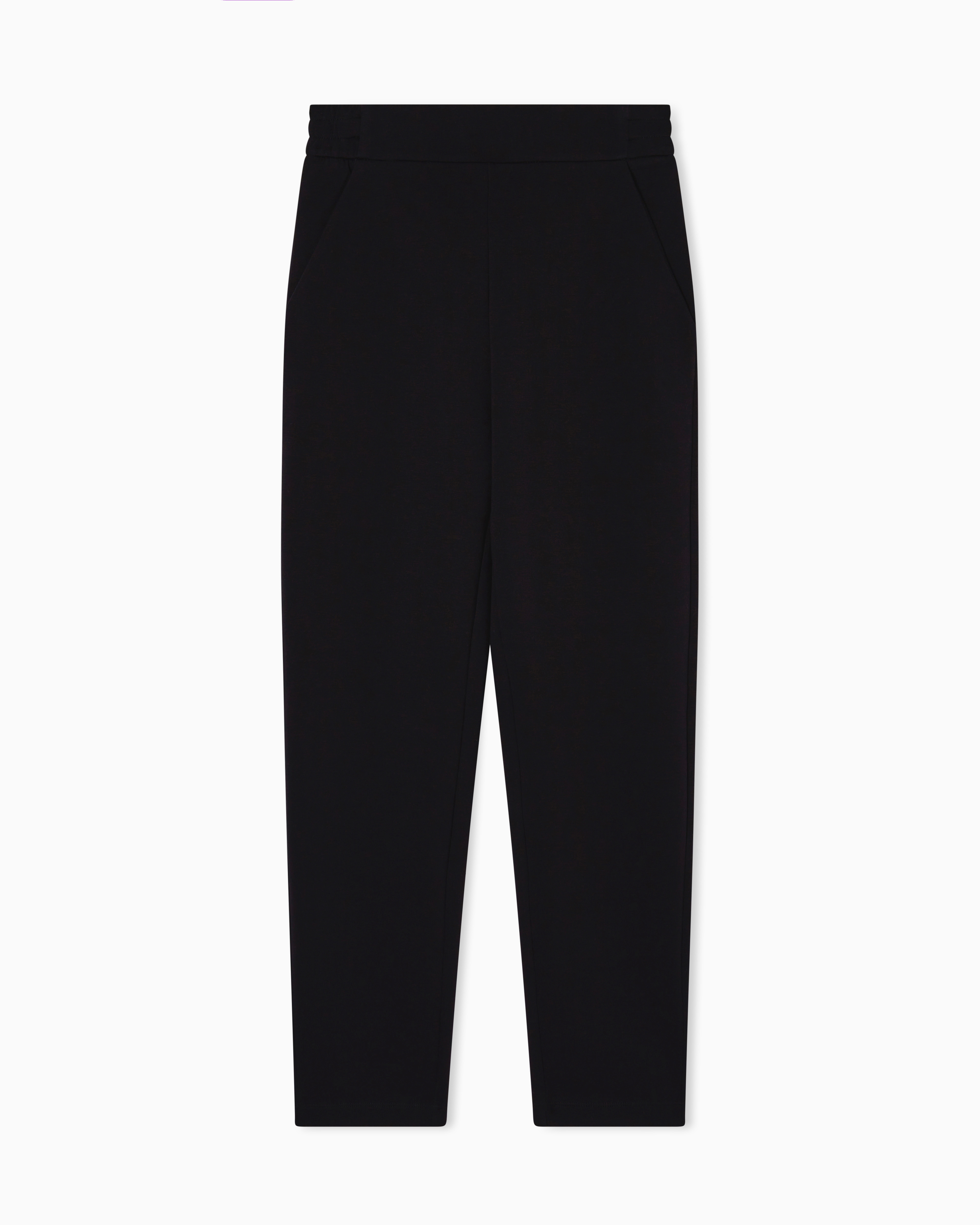 Emporio Armani Black Comfort Double Jersey Trousers