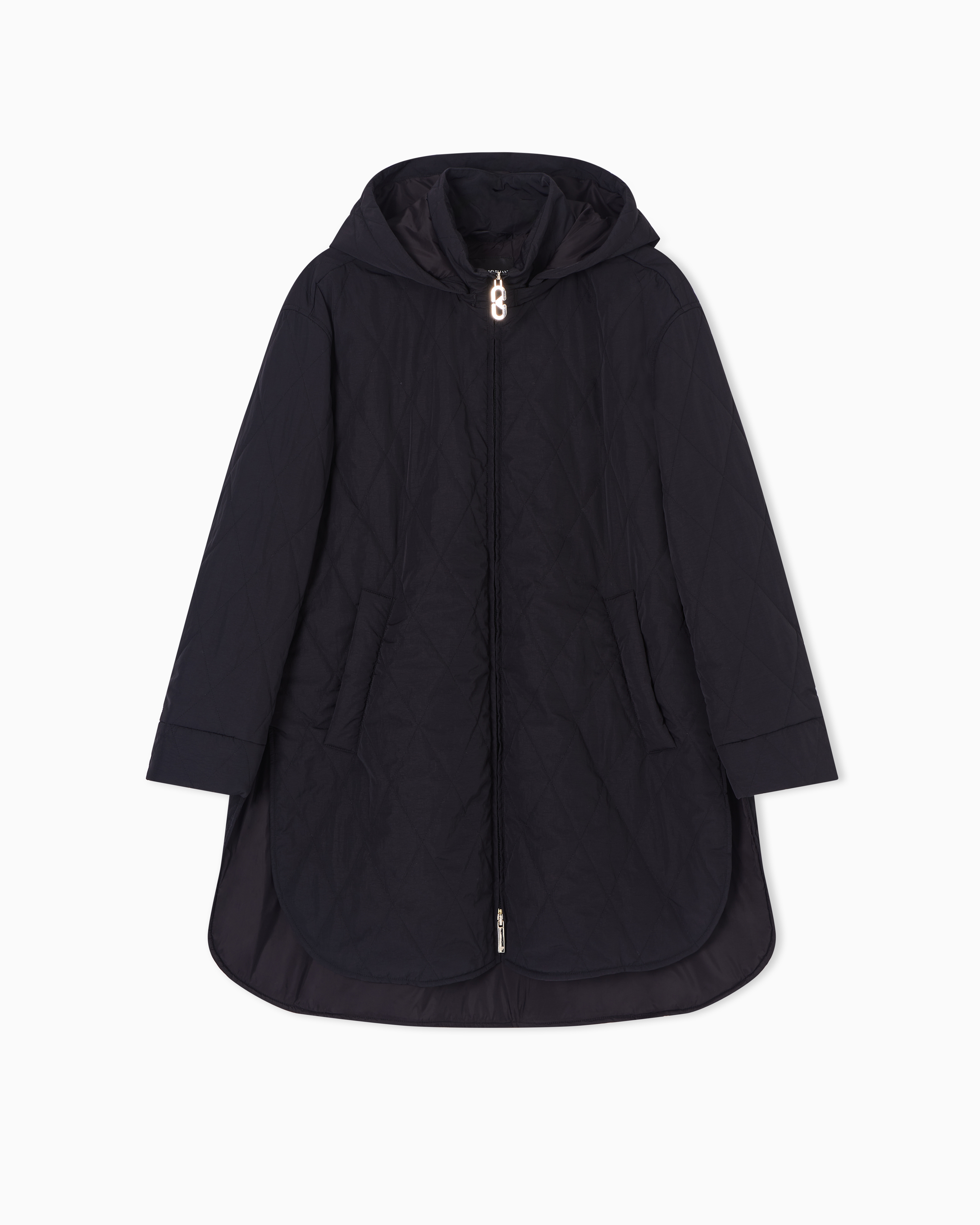 Emporio Armani Lunar New Year Quilted Nylon Taffeta Parka In Black