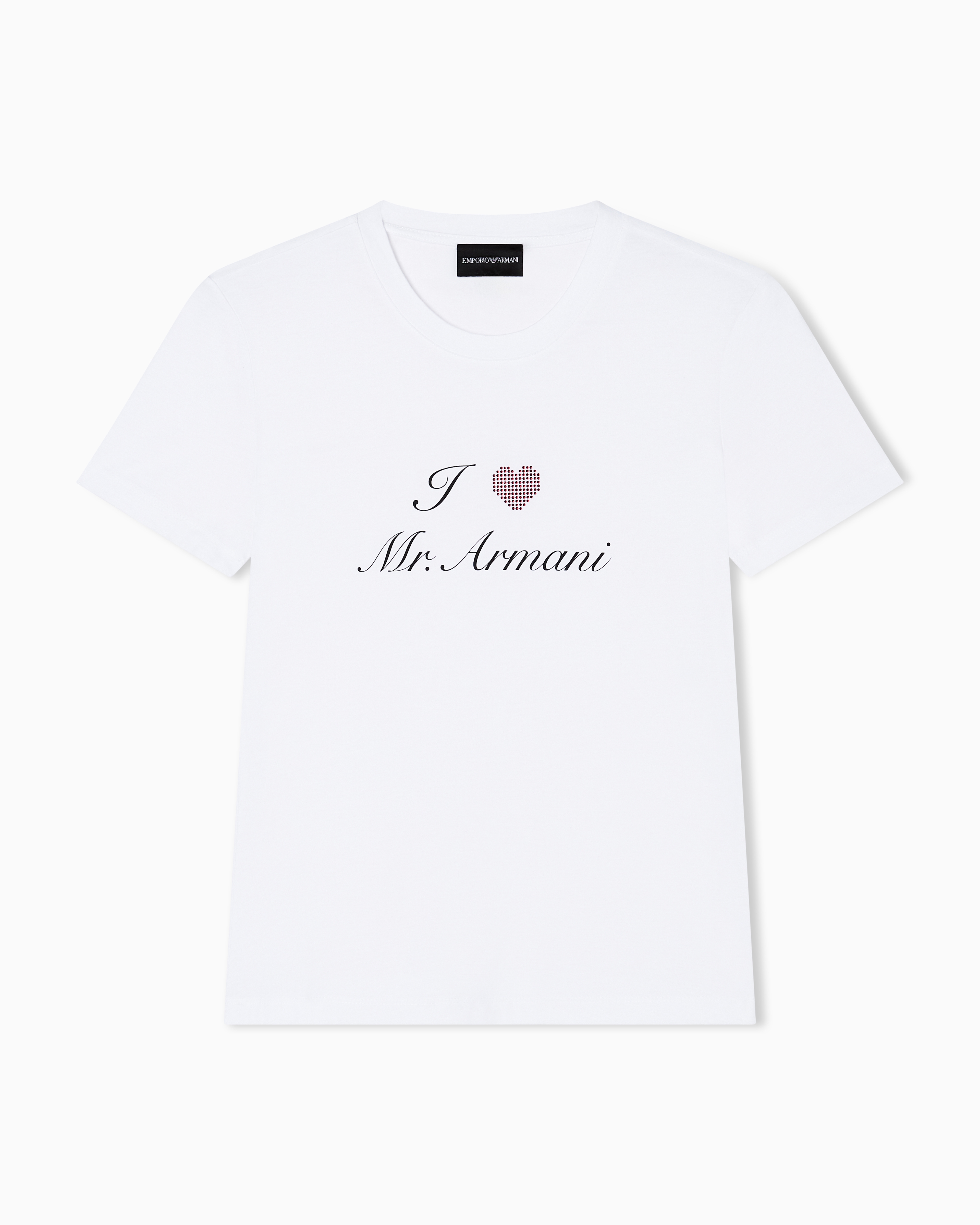 Emporio Armani T-Shirt In Jersey Stretch Stampa I Love Mr Armani Asv