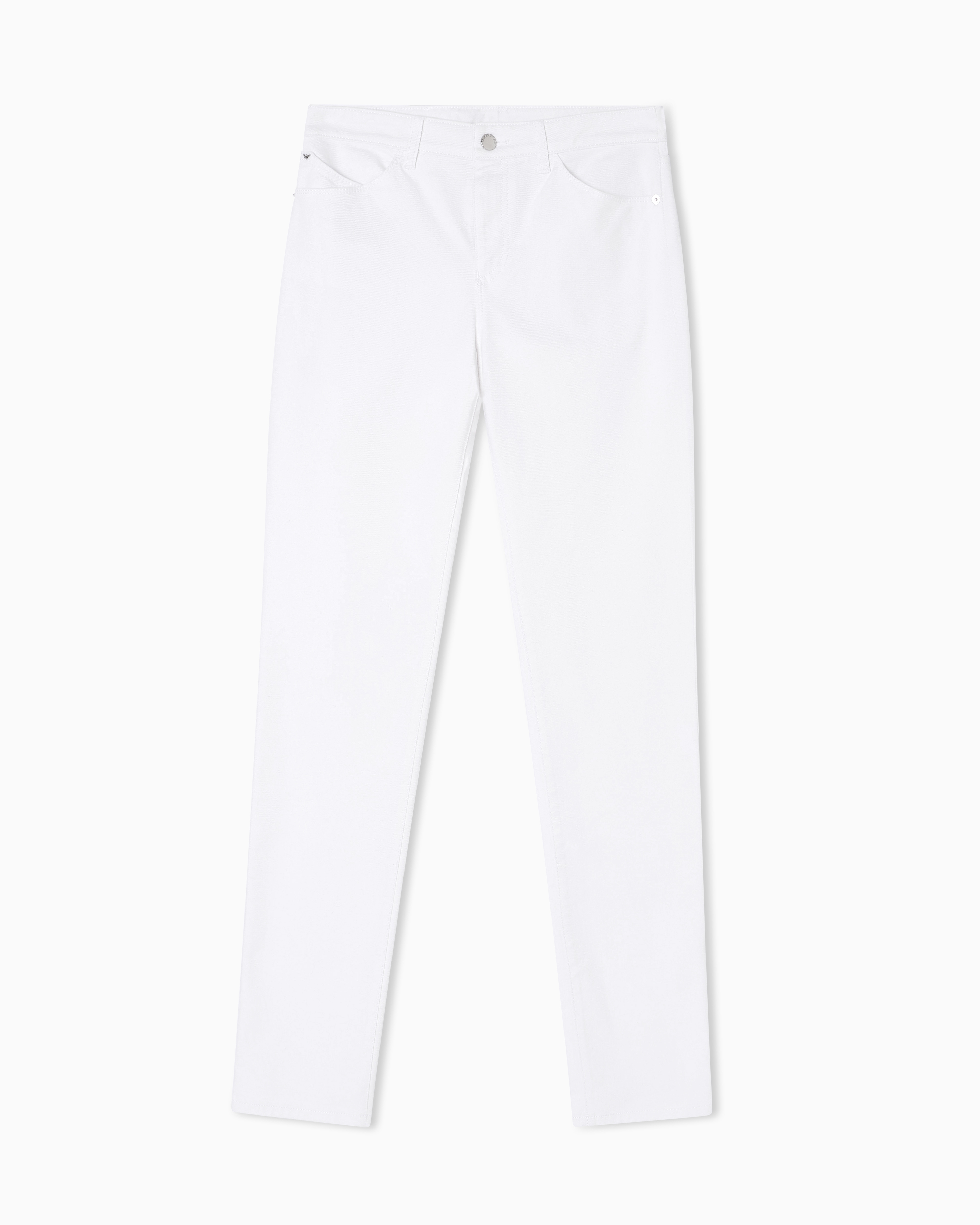 Emporio Armani - J18 High-rise skinny-leg jeans comfort bull, Woman, White, Size: