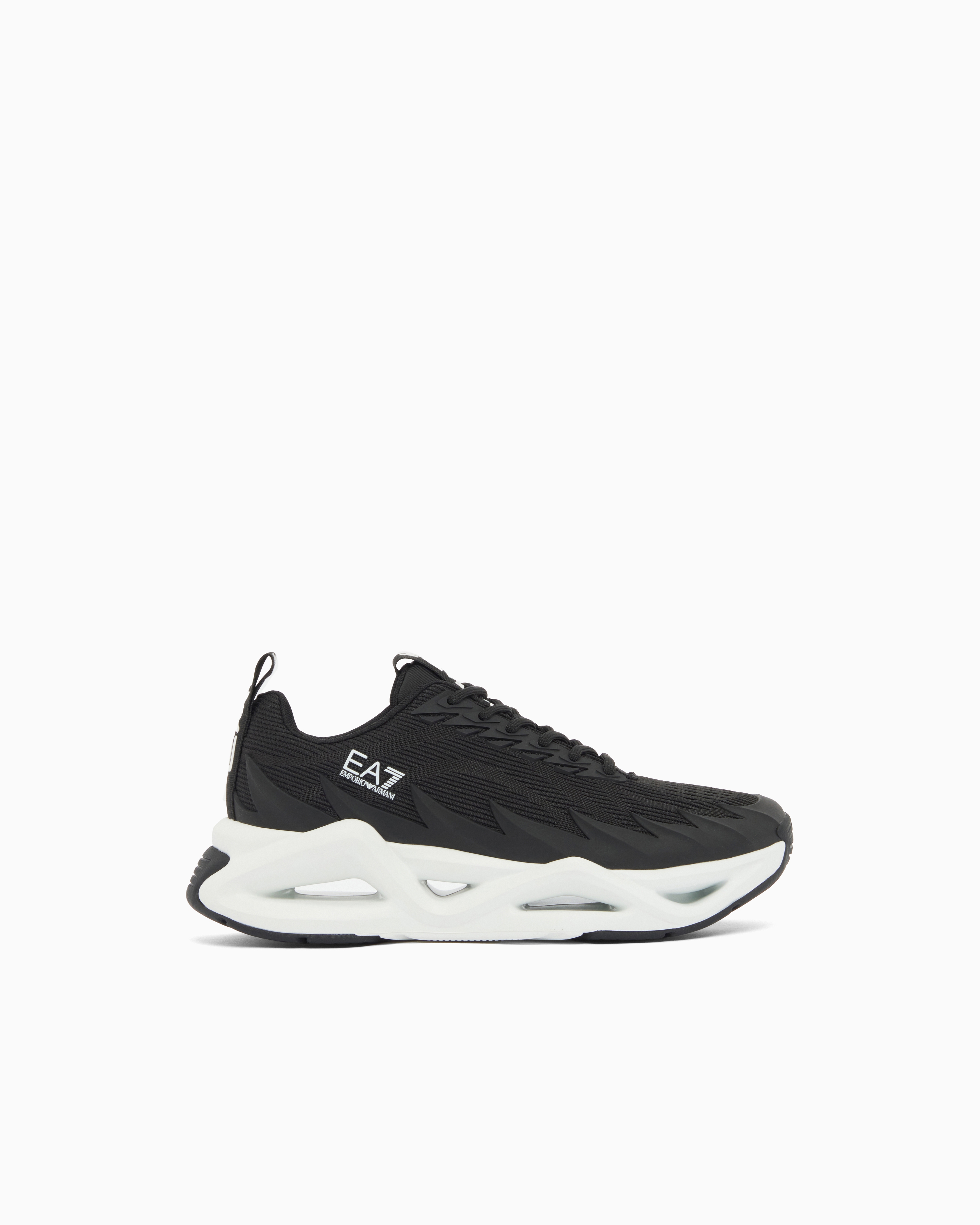 Ea7 Unisex Black Sneaker Infinity Venom With Rubber Sole