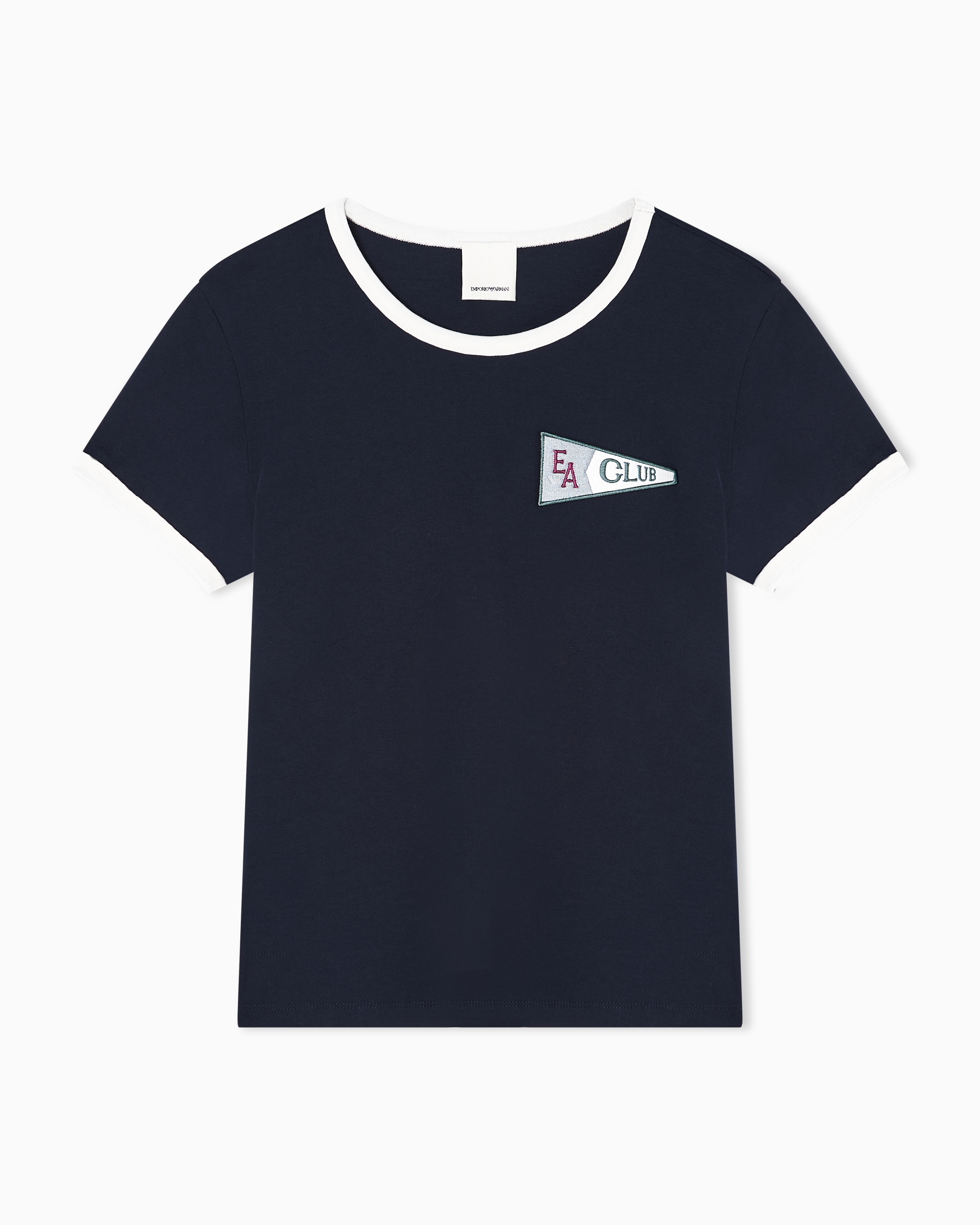 Emporio Armani T-Shirt In Jersey Con Patch Eagle Club