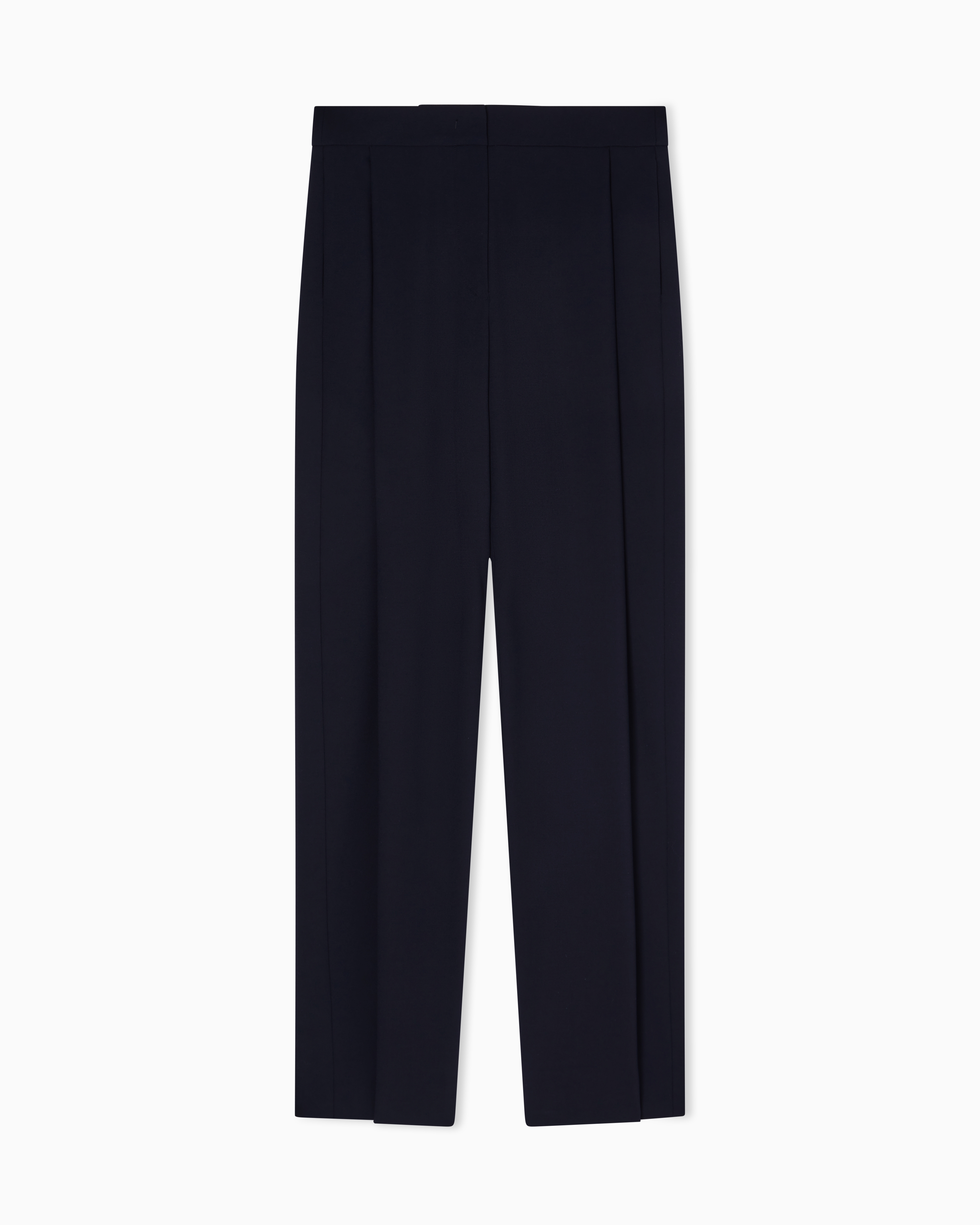 Emporio Armani Navy Blue Icon Barathea-Wool Trousers