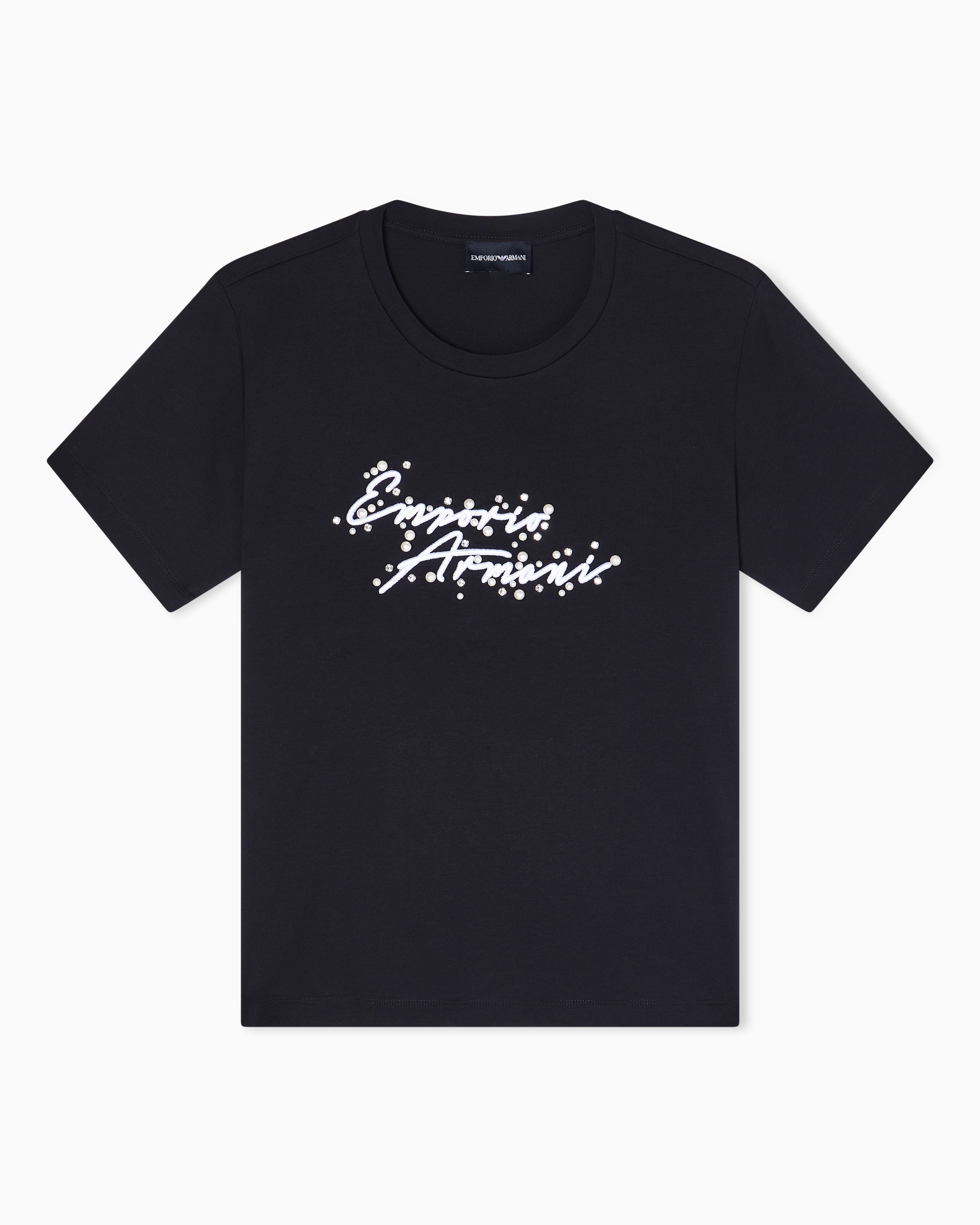Emporio Armani Regular Fit T-shirts In Black