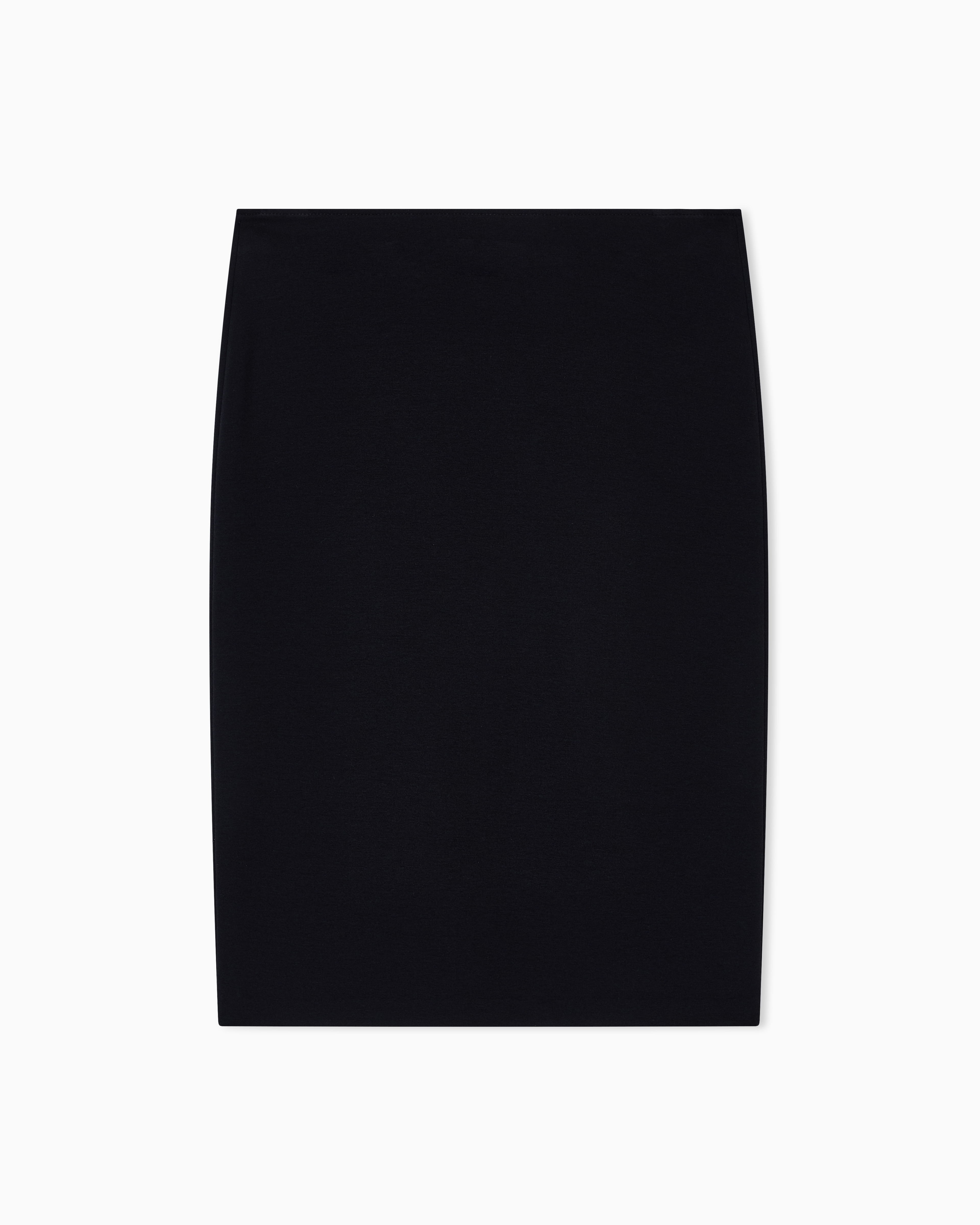 Emporio Armani Black Milano-Stitch Pencil Skirt