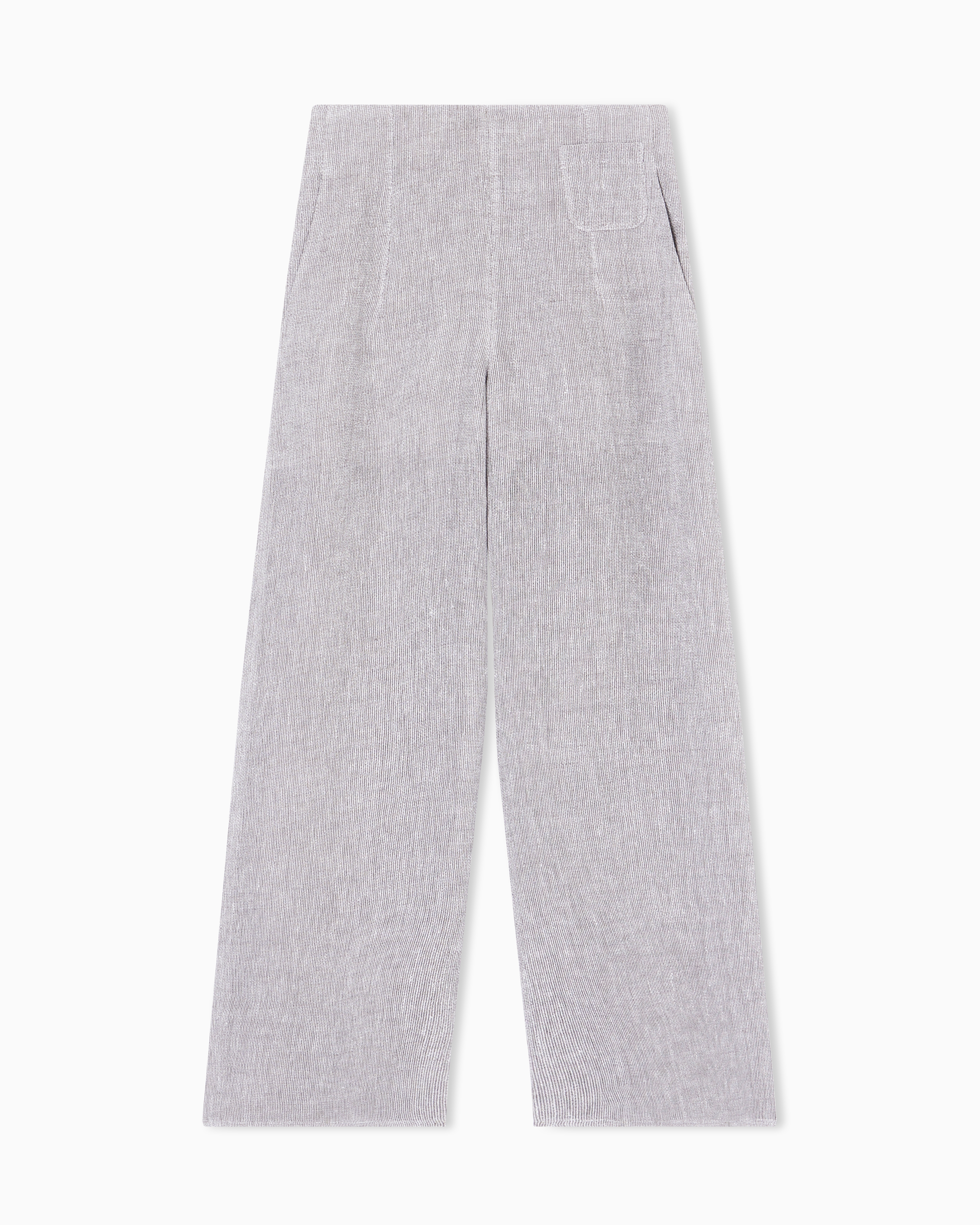 Emporio Armani Beige Wide-Leg Linen Gauze Trousers