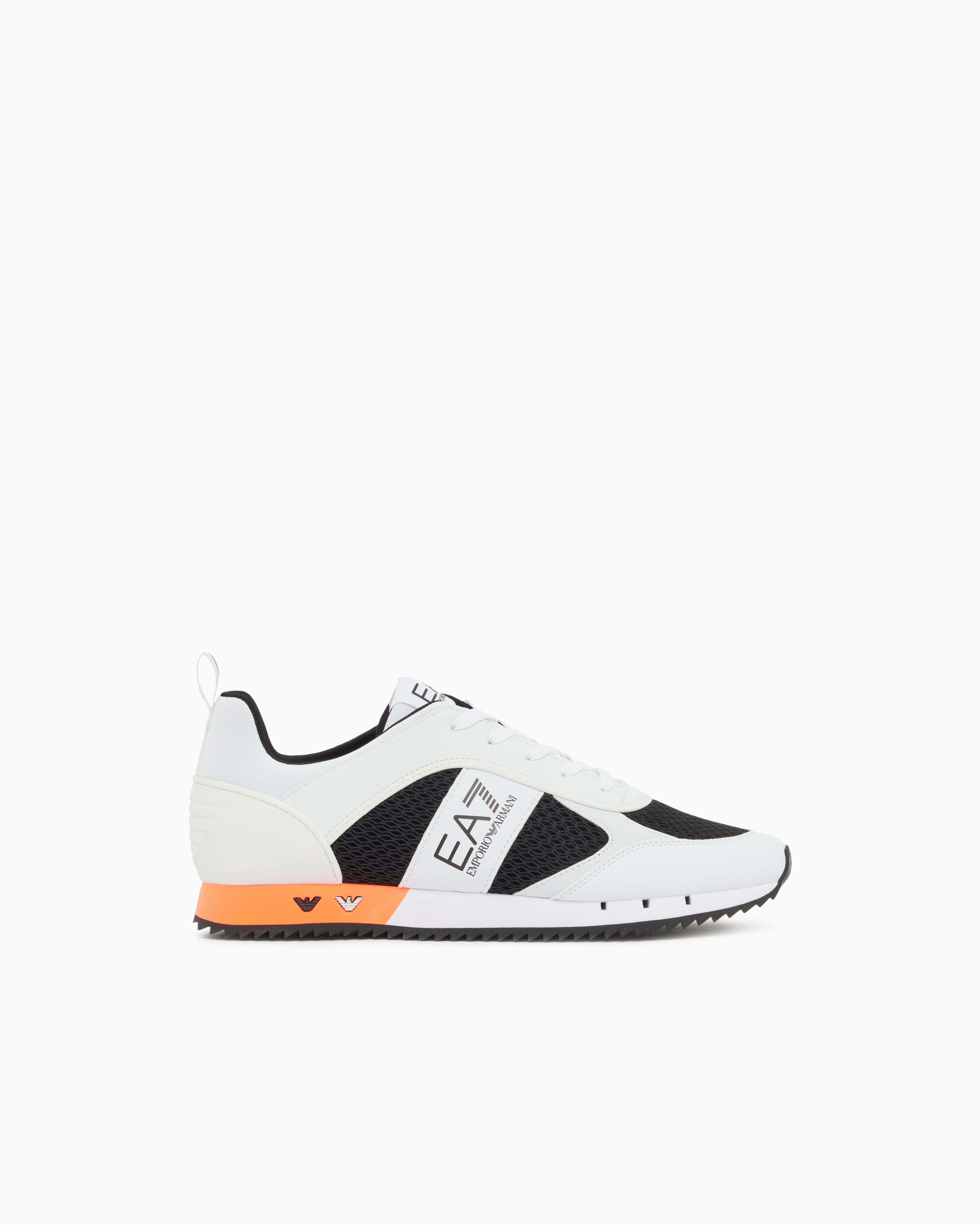 Ea7 Black And White Laces Sneakers In Multi