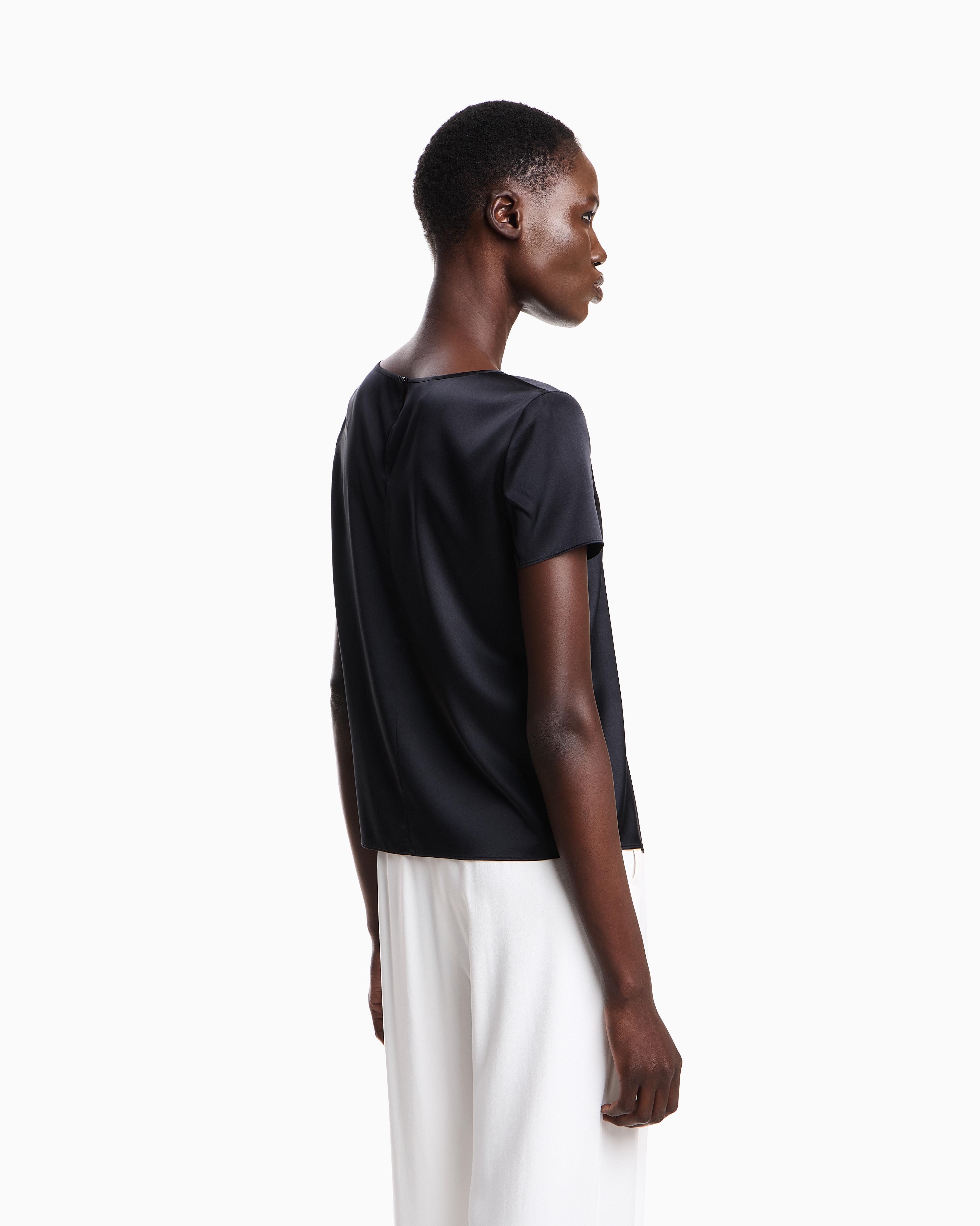 Emporio Armani Short Sleeve Shirt In Blue