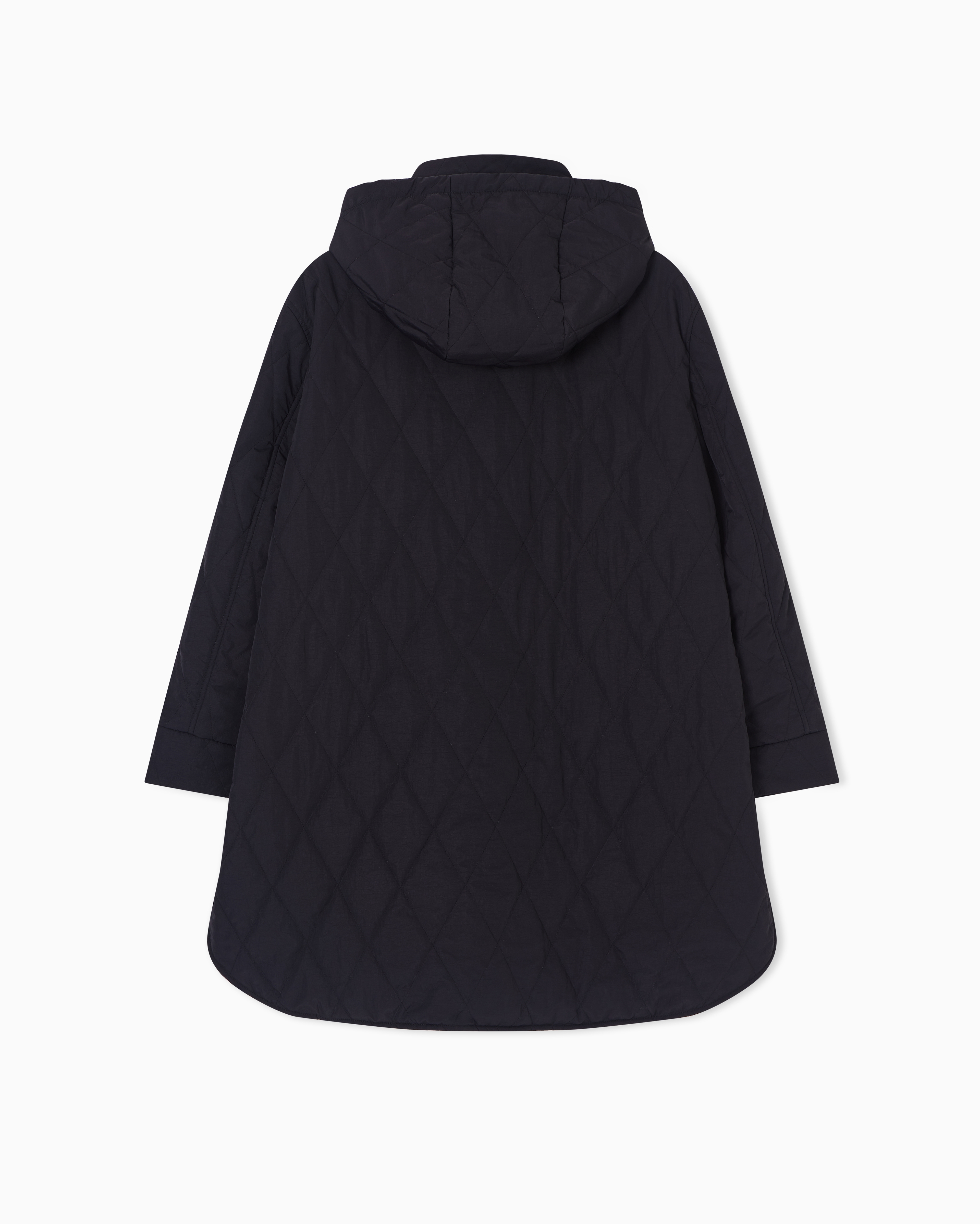 Emporio Armani Lunar New Year Quilted Nylon Taffeta Parka In Black