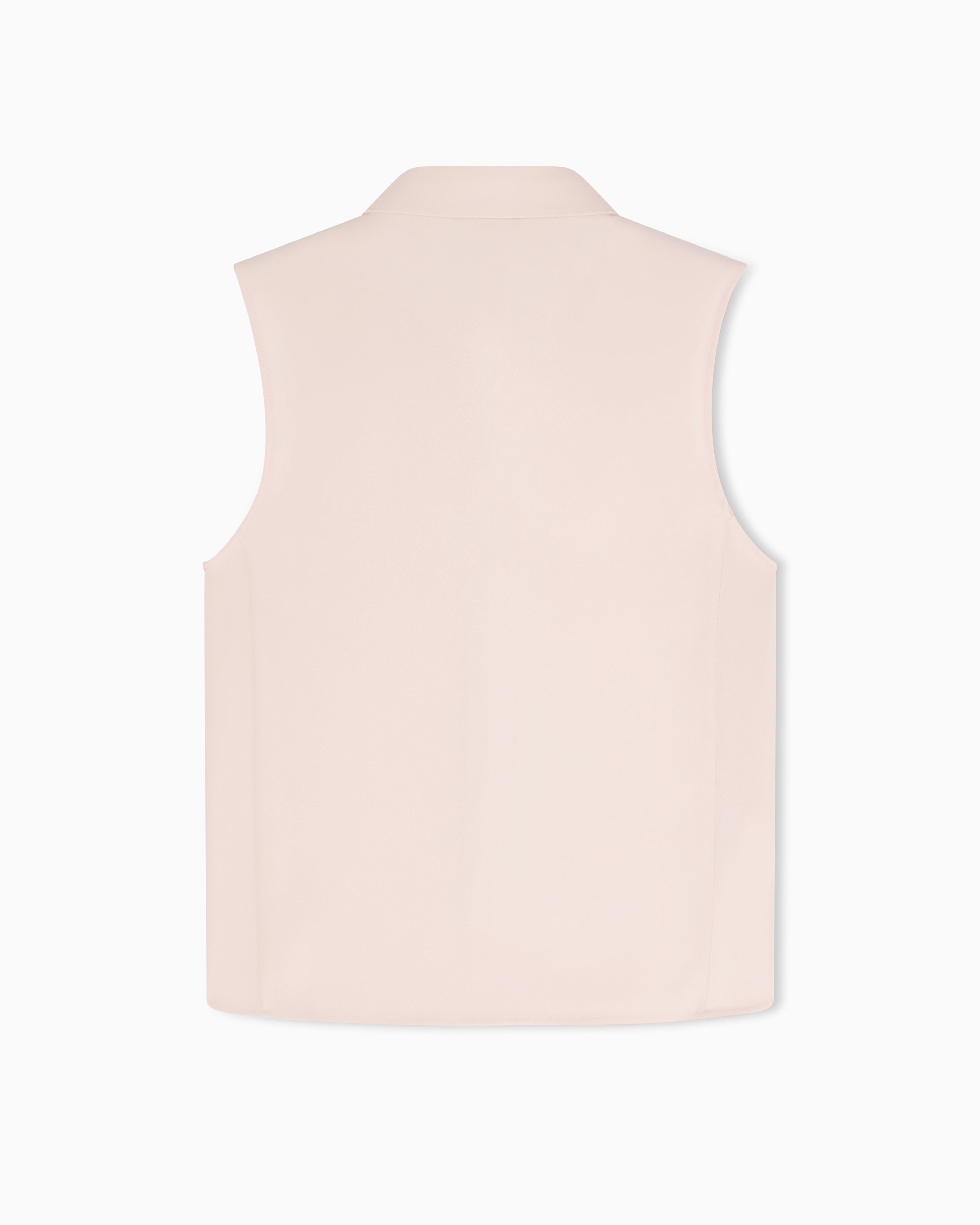 Emporio Armani Sleeveless Shirt In Technical Gabardine In Pink