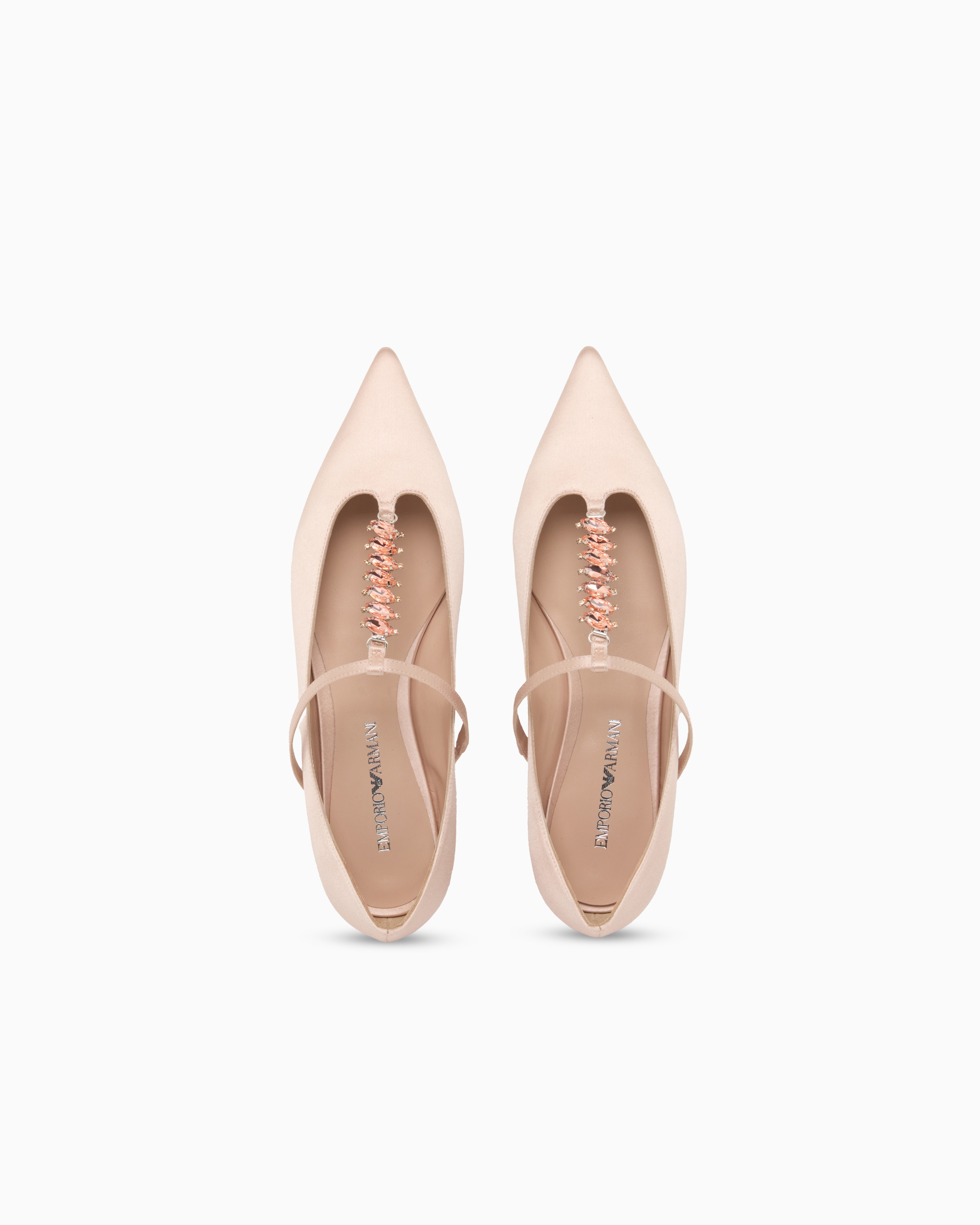 Emporio Armani Ballet Flats In Nude