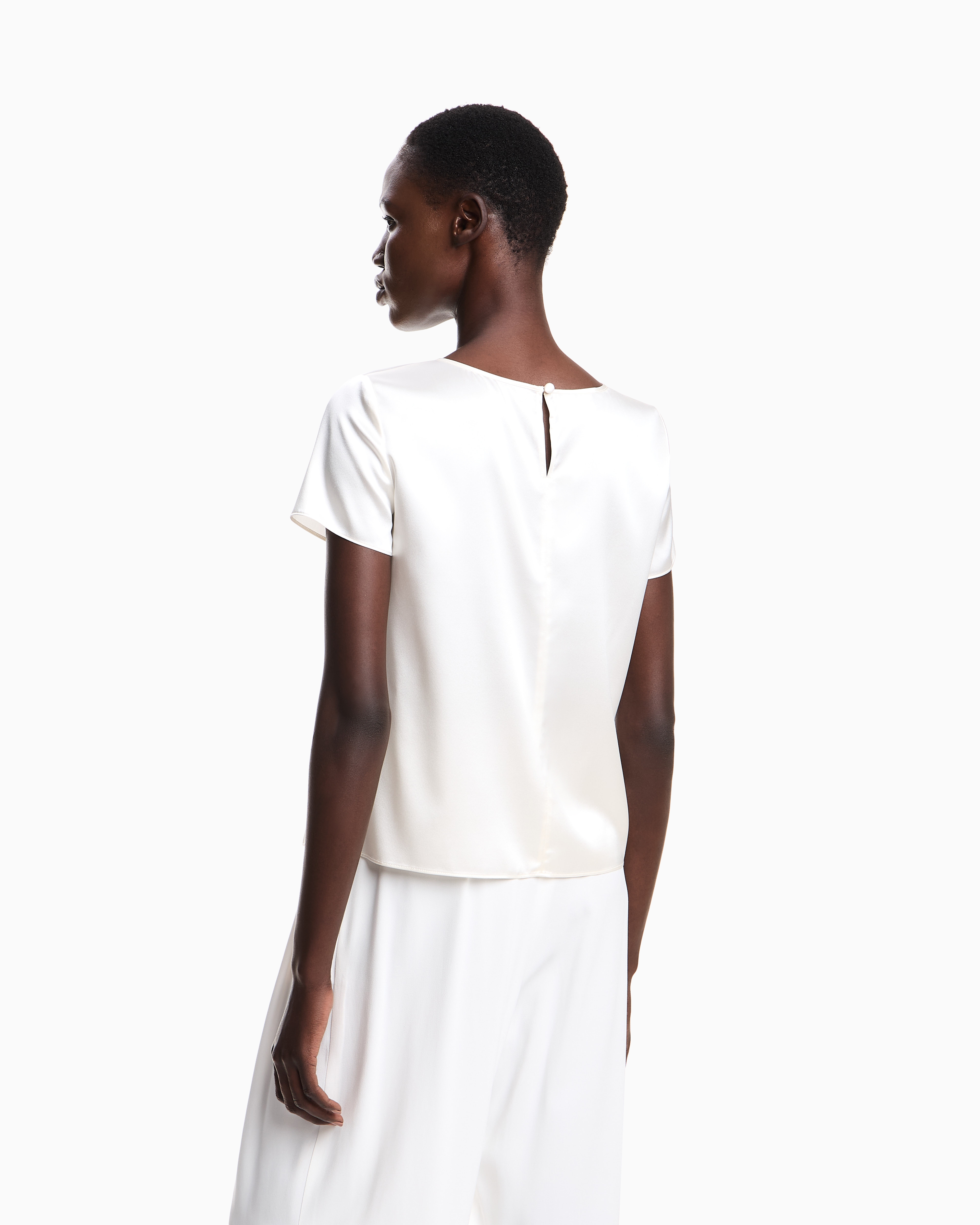 Emporio Armani Short Sleeve Shirt In Viola