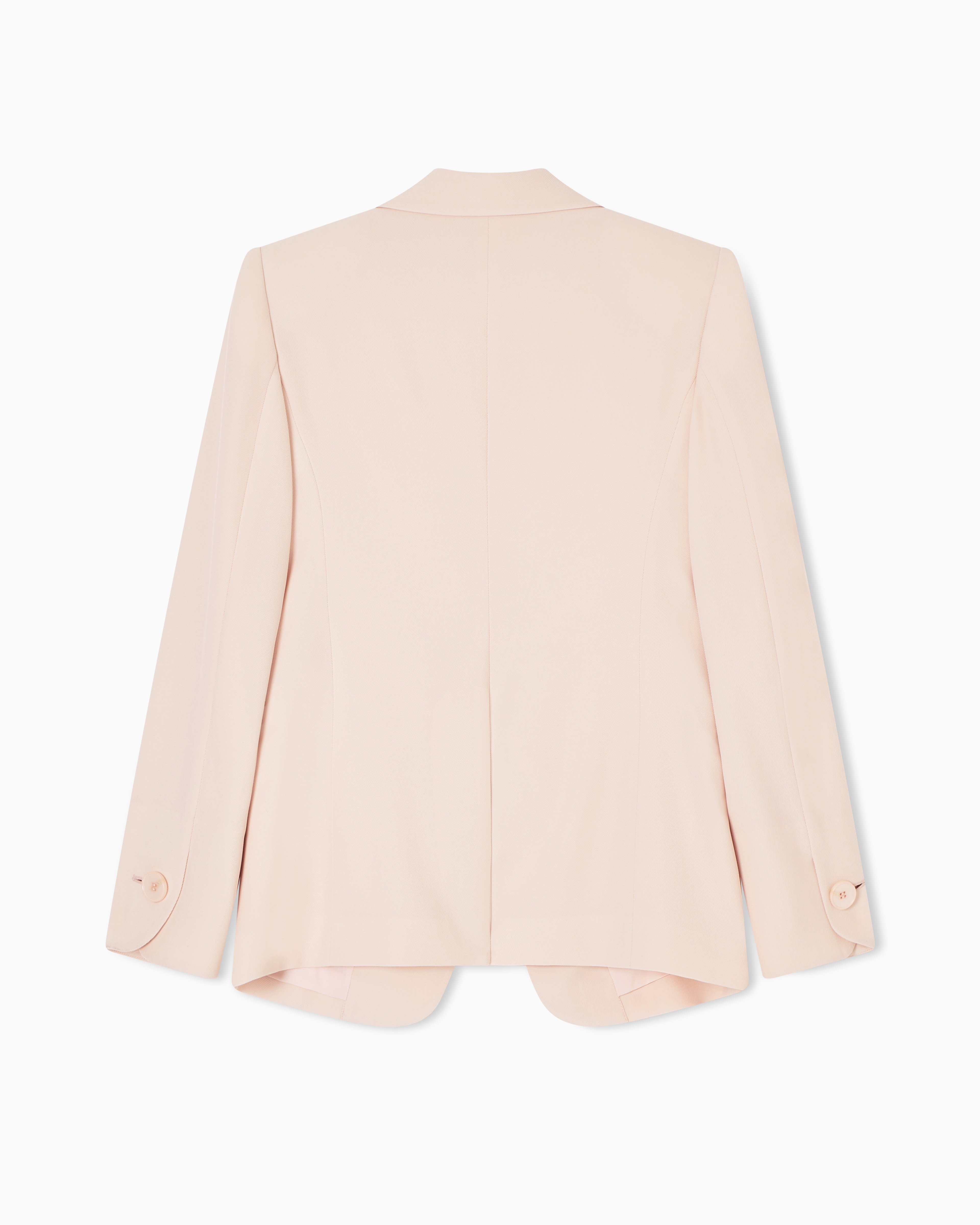 Emporio Armani Single-breasted Jacket In Technical Gabardine In Pink