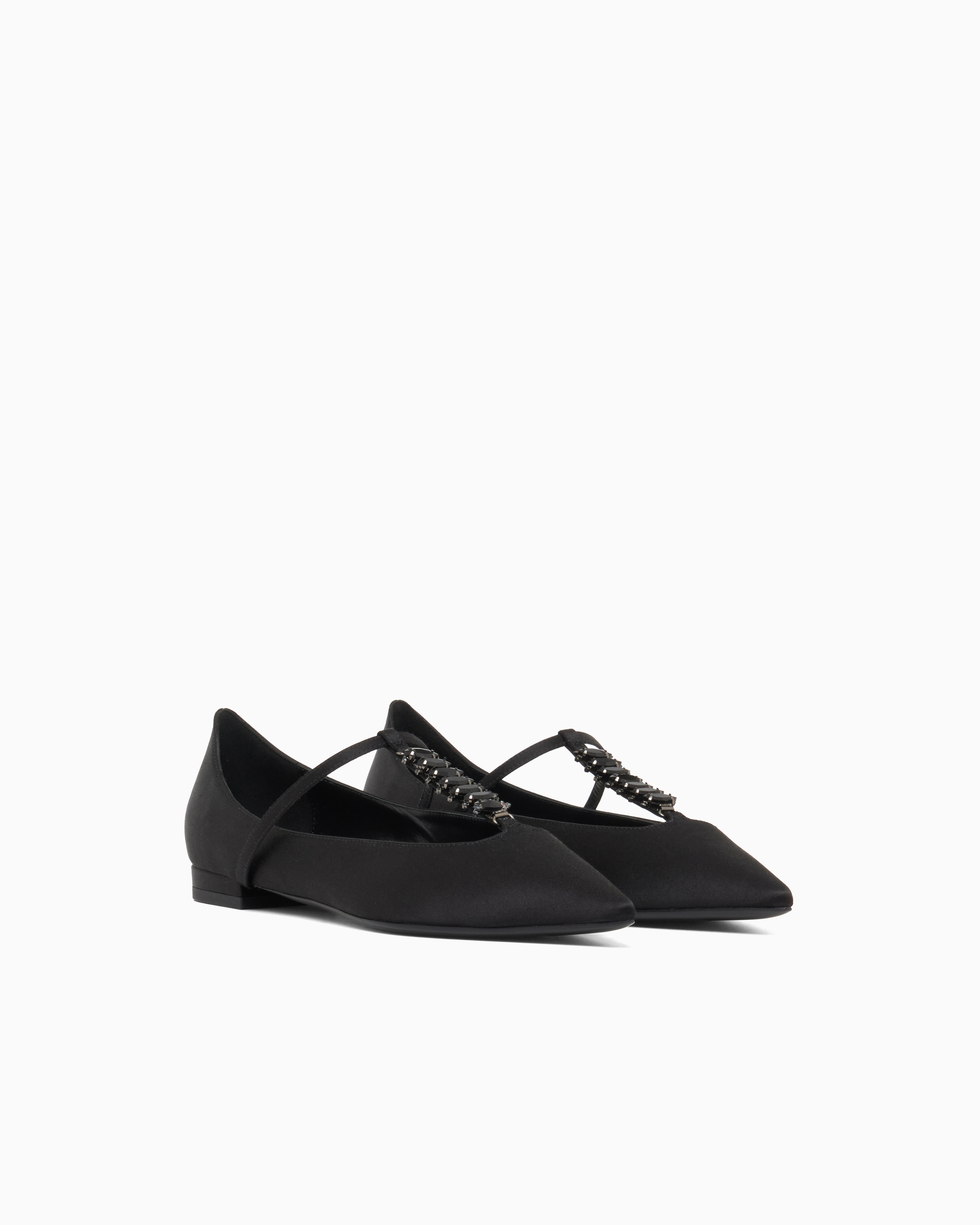 Emporio Armani Ballet Flats In Black