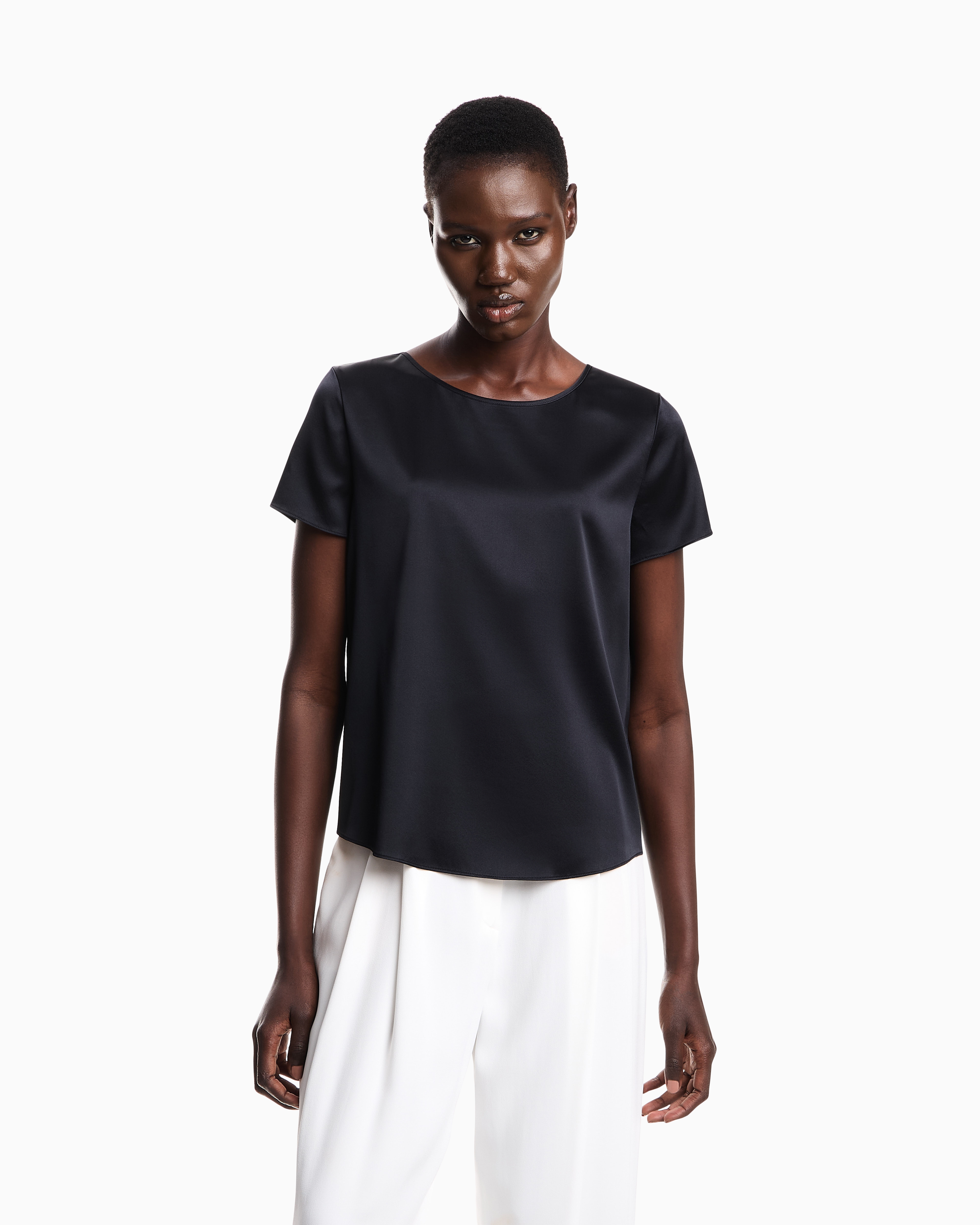 Emporio Armani Short Sleeve Shirt In Blue