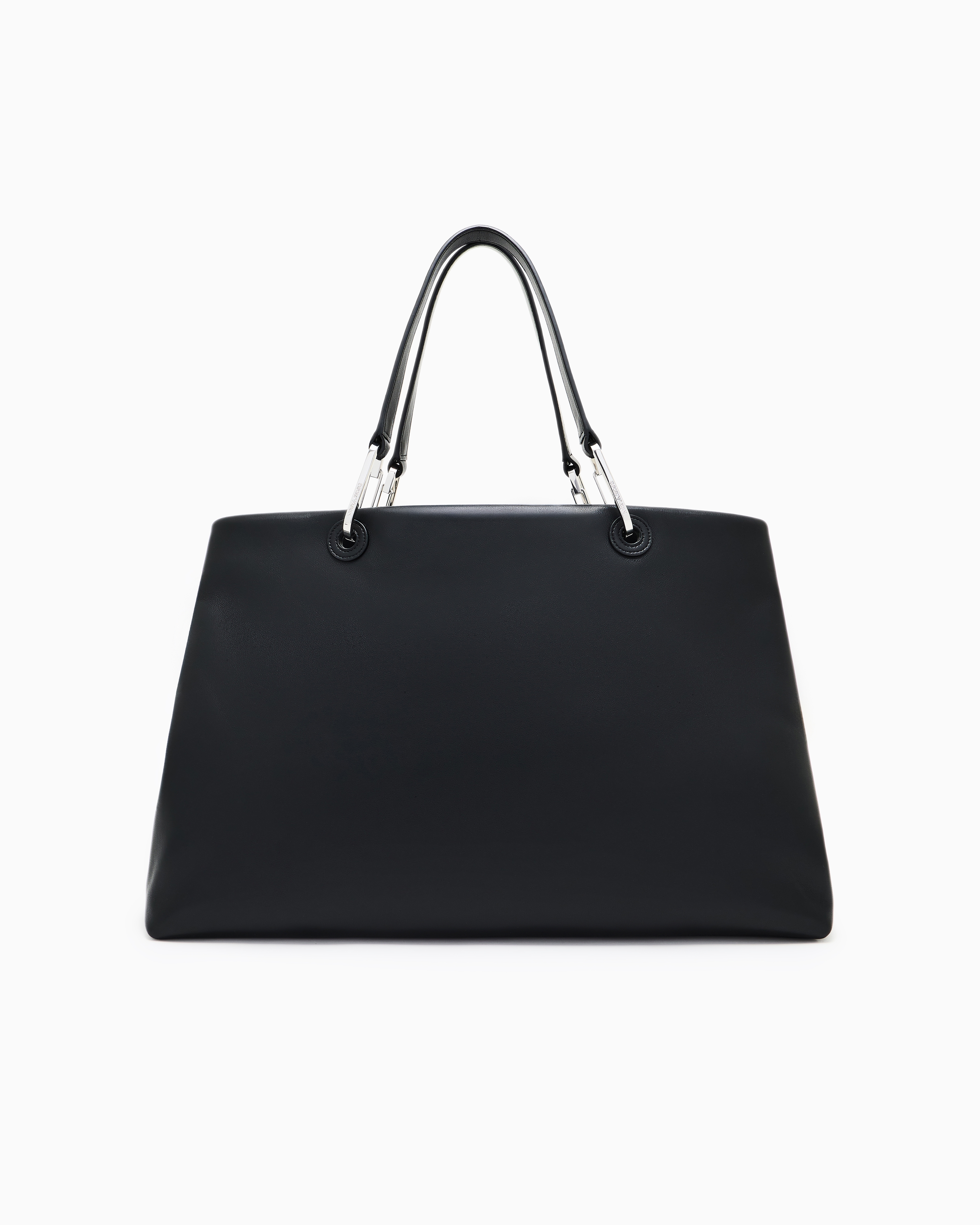 Nappa bag with double handle and inner zip pouch | Emporio Armani