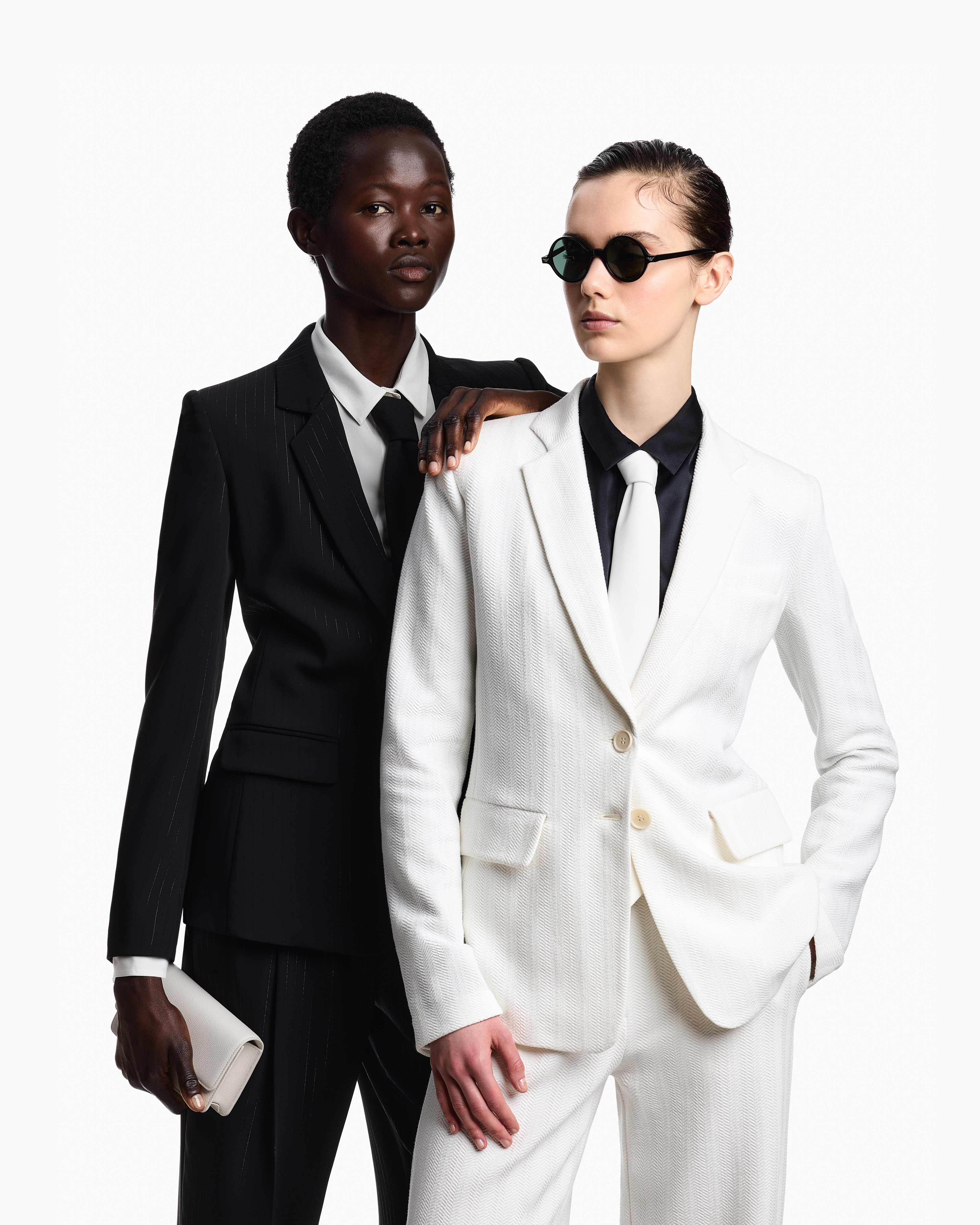 Emporio Armani Single-breasted Pinstriped Lurex Jacket In Black