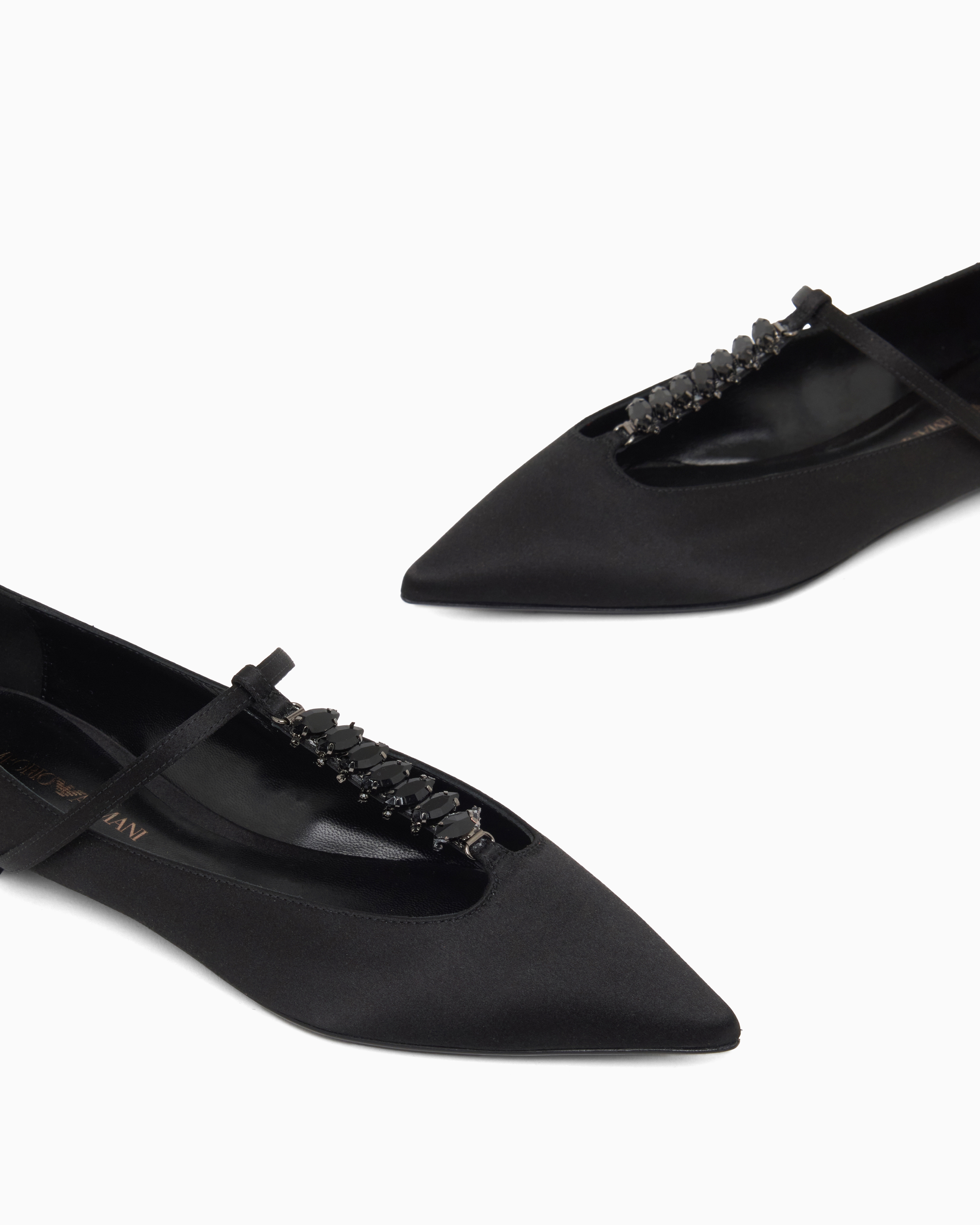 Emporio Armani Ballet Flats In Black