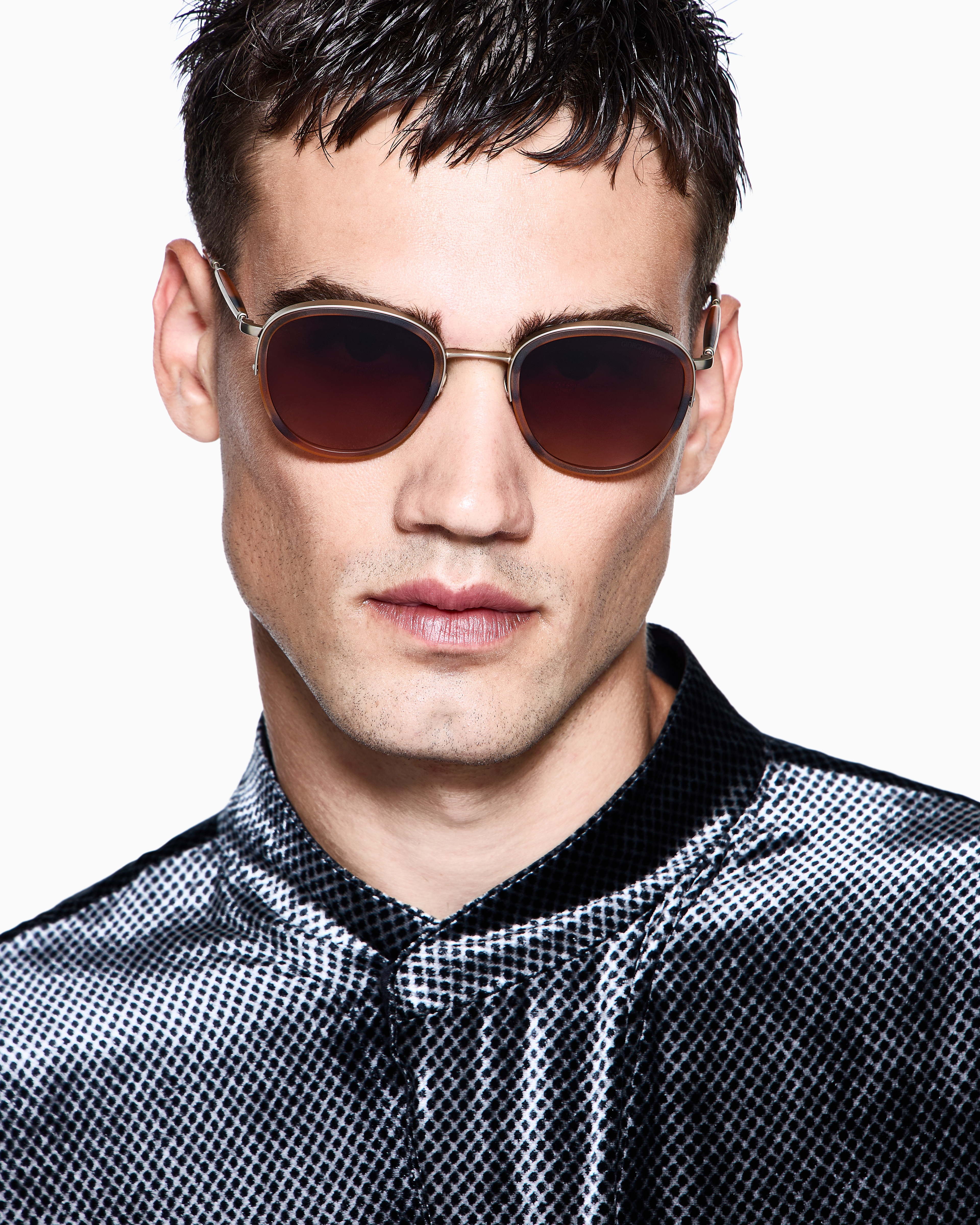 Giorgio Armani Men's Square Sunglasses In Brown