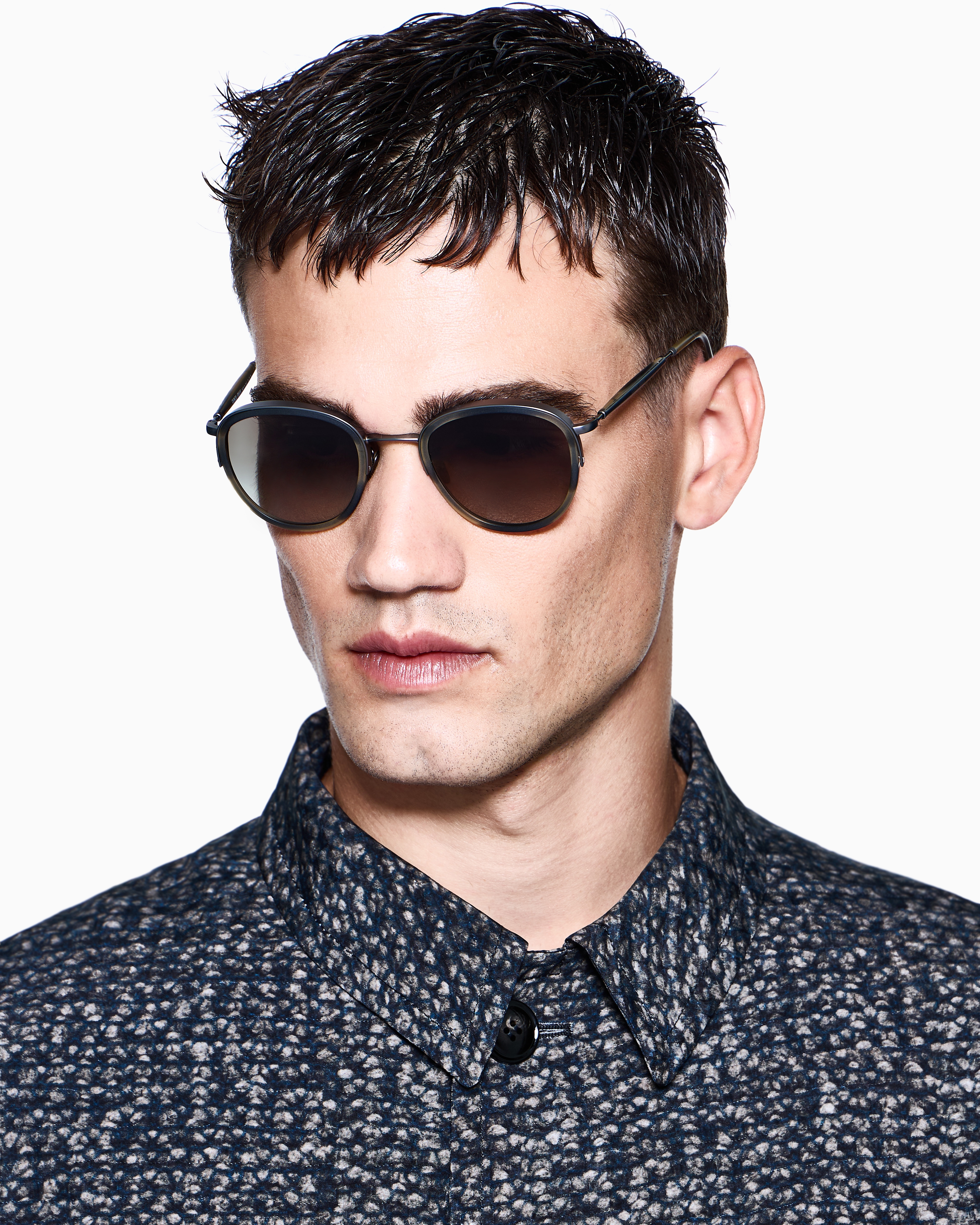 Giorgio Armani Men's Square Sunglasses In Brown