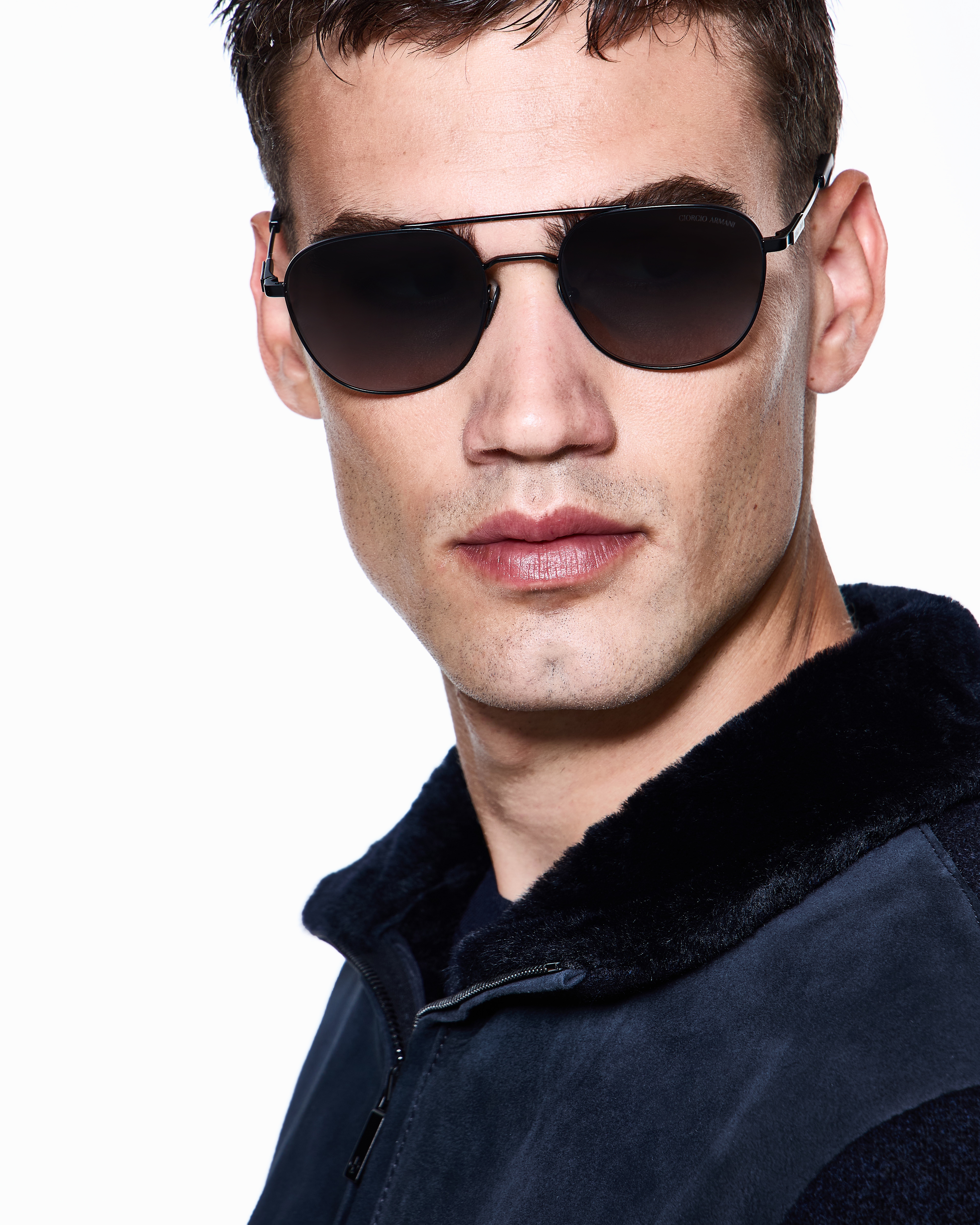 Giorgio Armani Men's Square Sunglasses In Brown