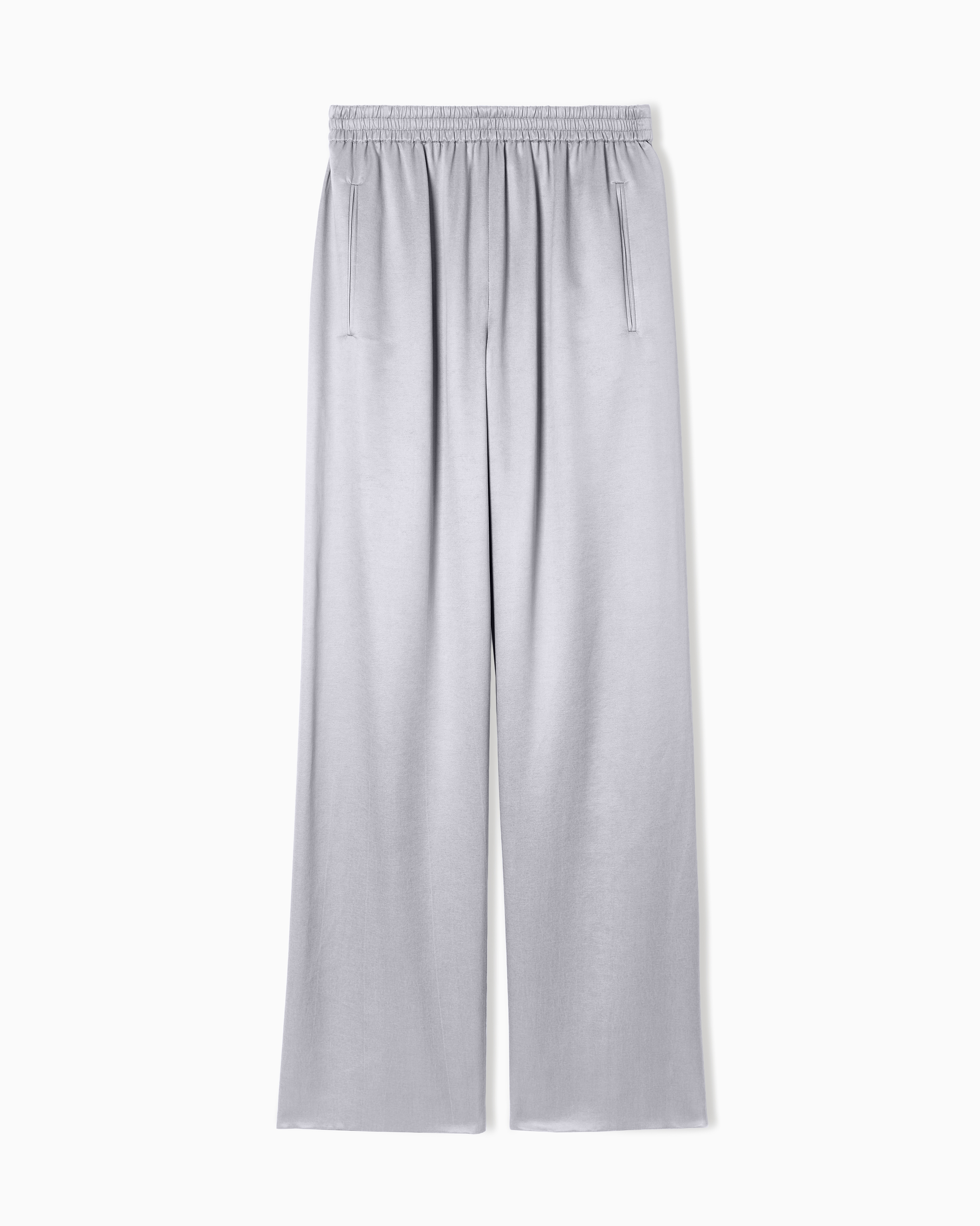 Giorgio Armani Grey Viscose And Cupro Trousers