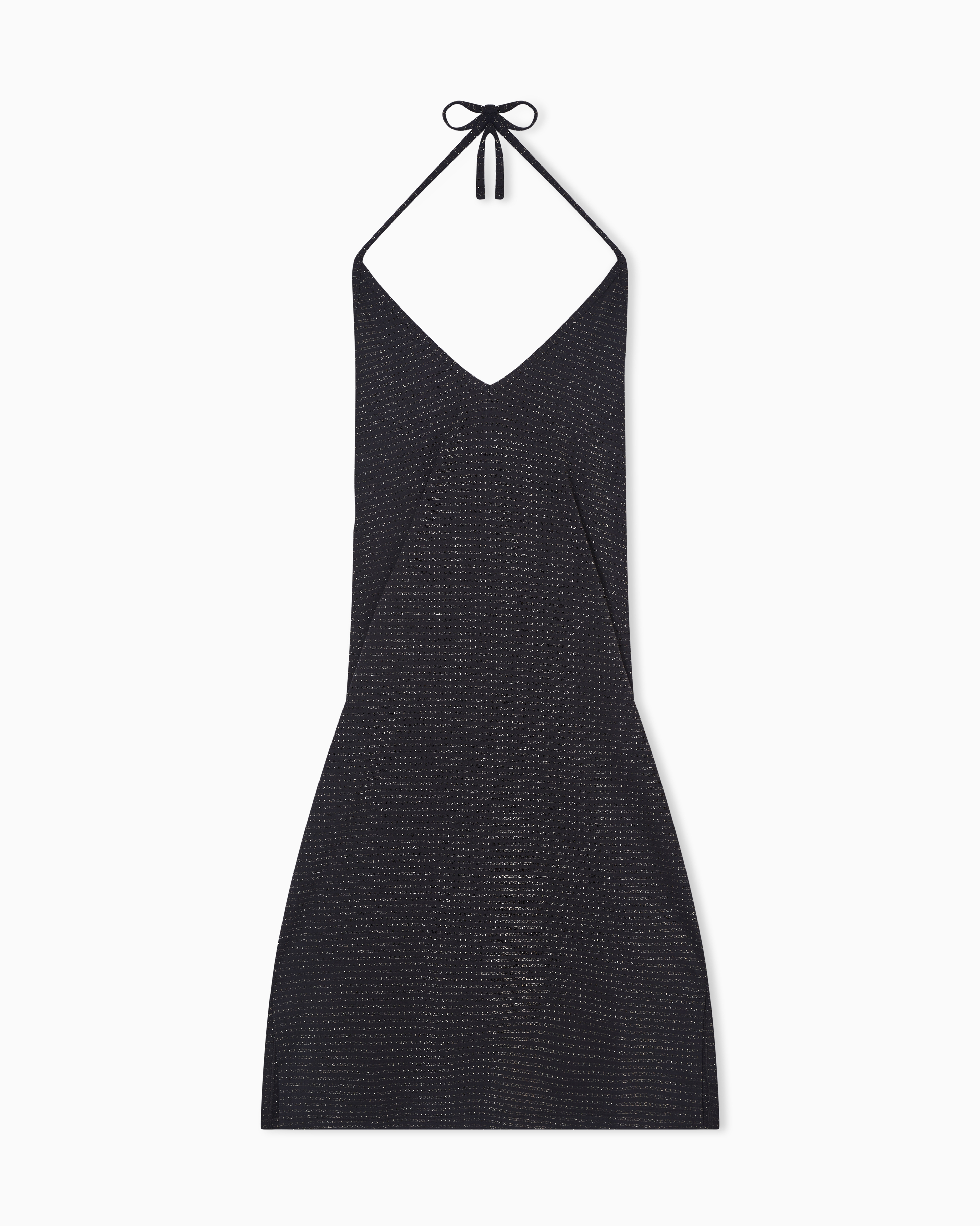 Emporio Armani Black Lycra And Lurex Beach Dress