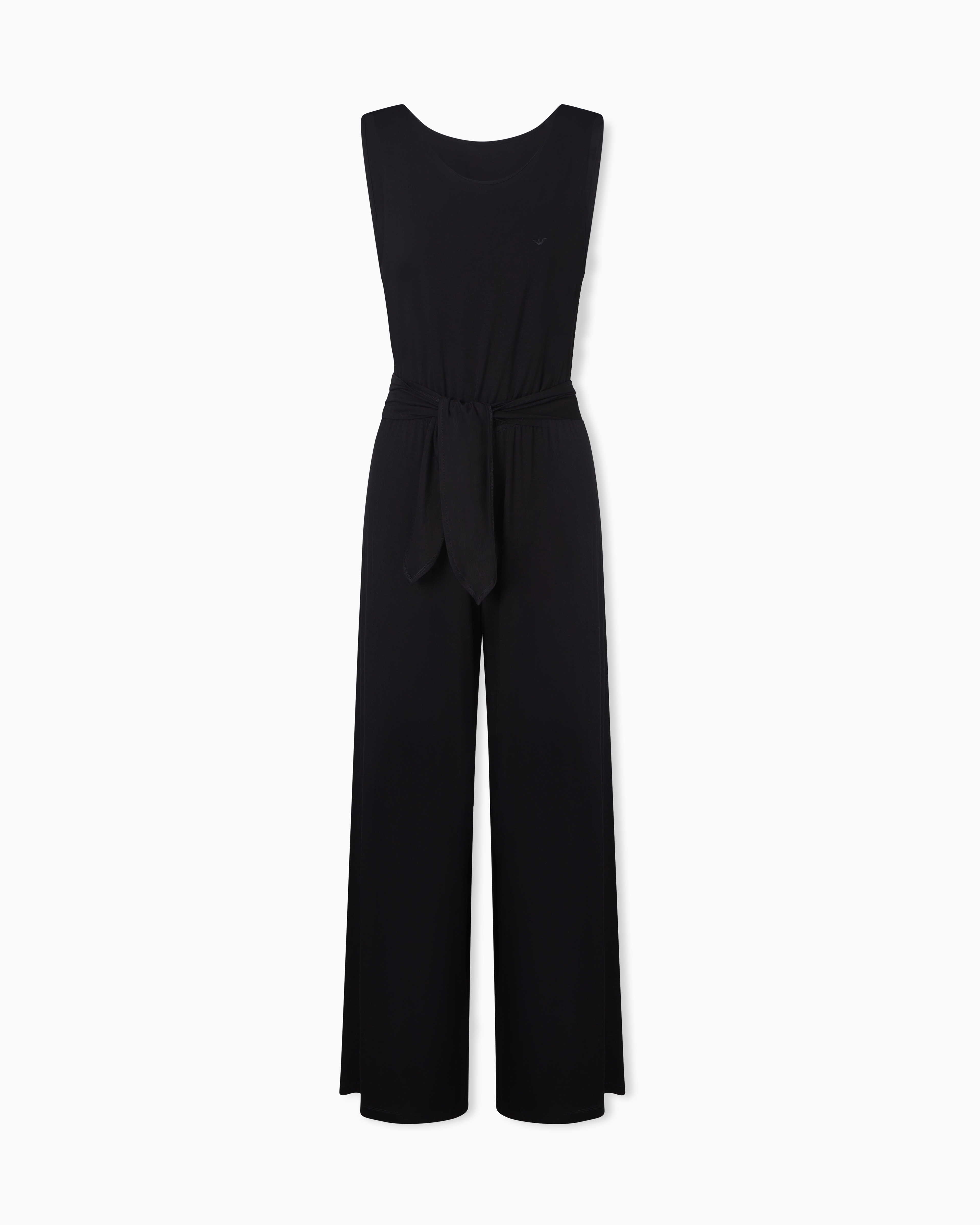 Emporio Armani Black Jersey Beachwear Jumpsuit