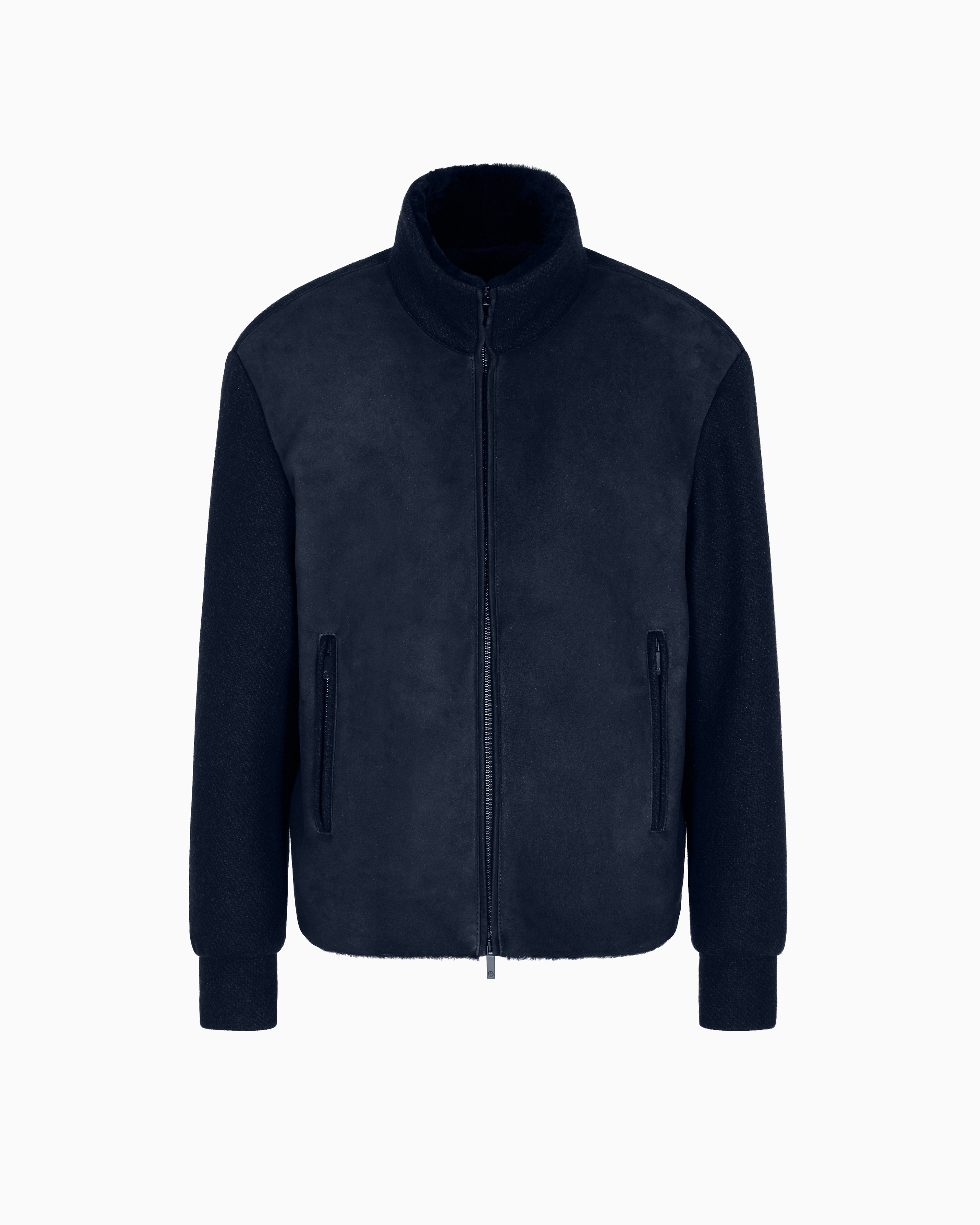 Giorgio Armani Blouson In Shearling Di Agnello Suede E Lana Vergine