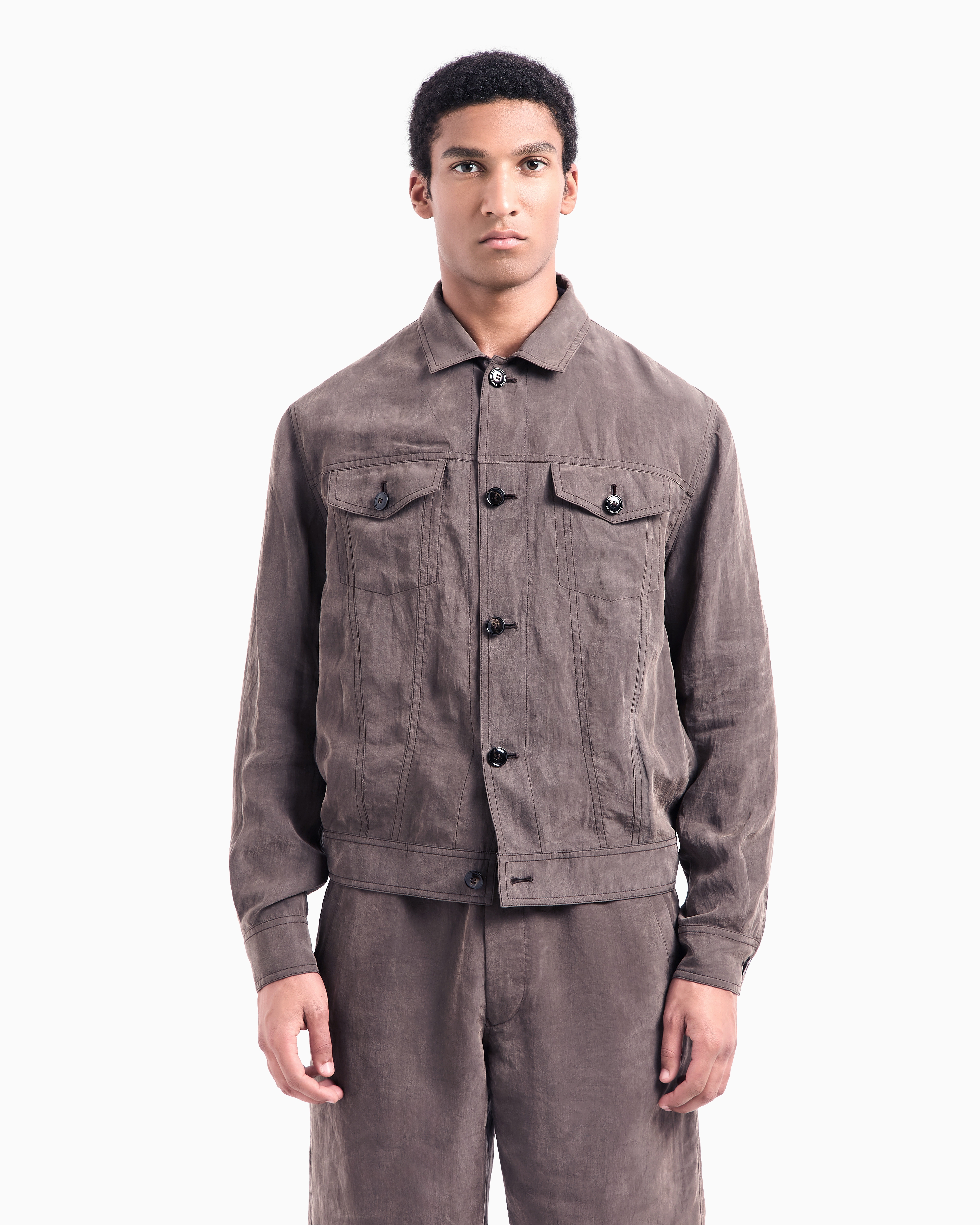 ASACA Giorgio Armani ブルゾン ブラウン undefined