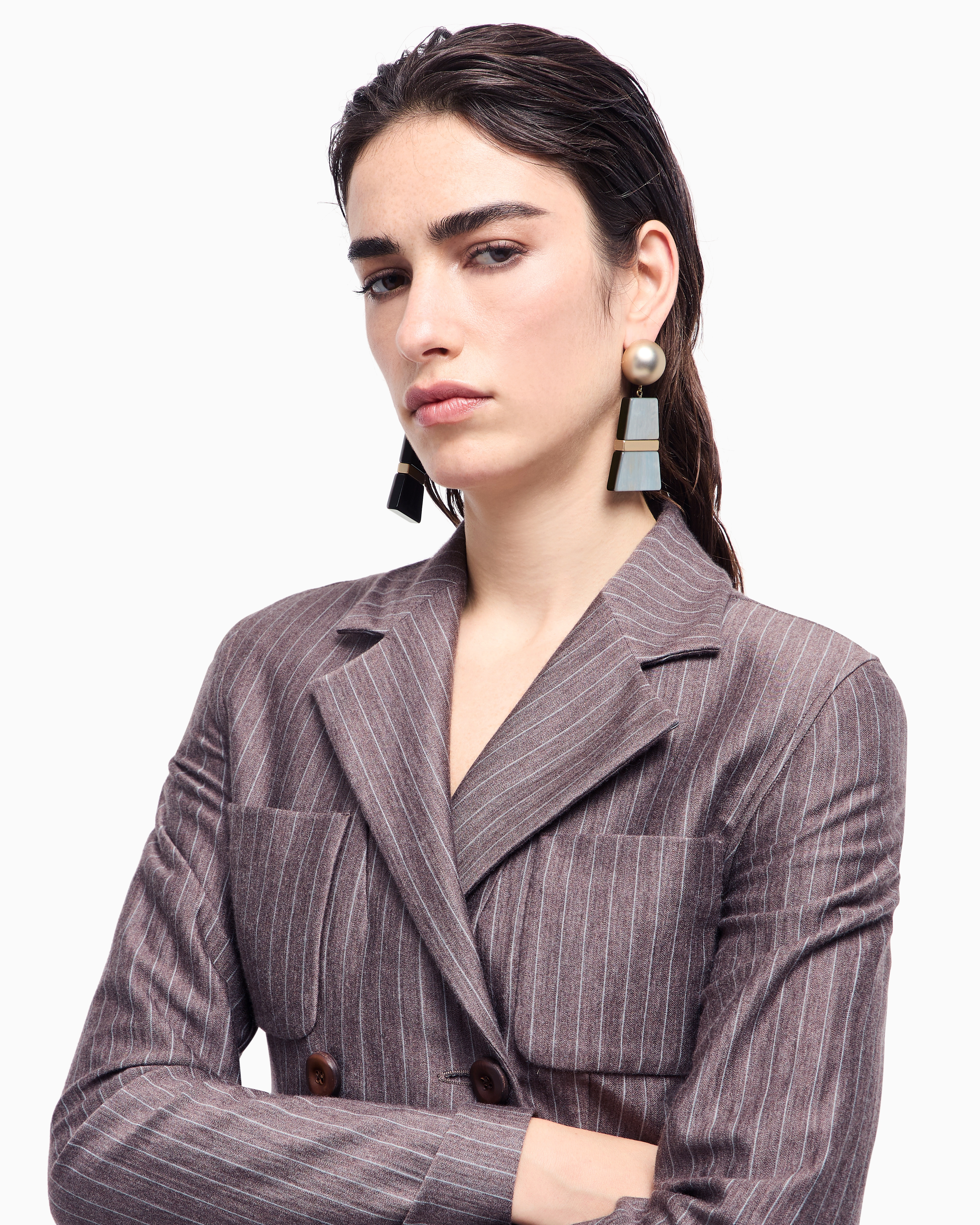 美品★GIORGIO ARMANI★カシミヤ★ダブルフェイス★ジャケット Pure cashmere jersey double-breasted jacket | Giorgio Armani