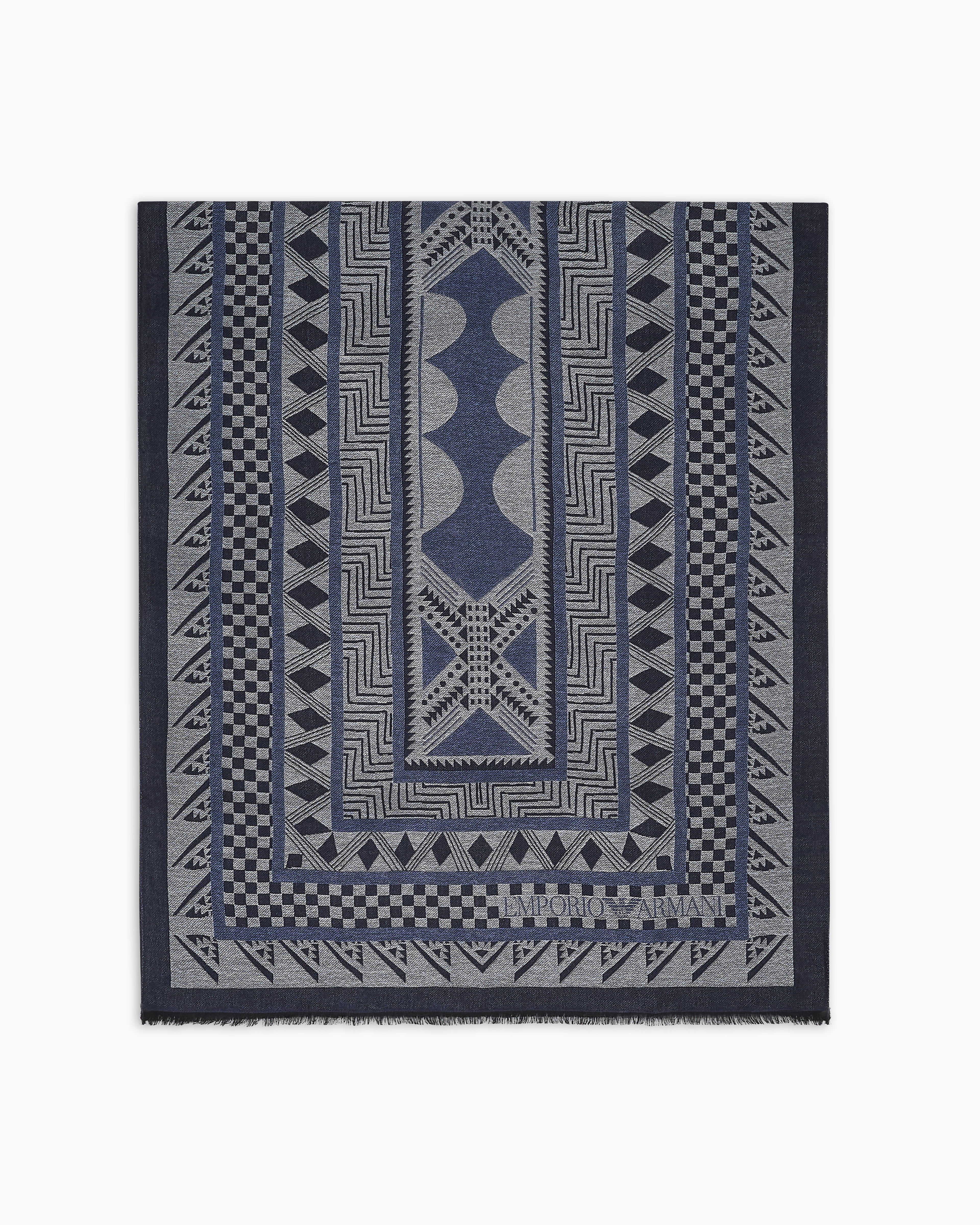 Emporio Armani Stola In Tessuto Jacquard Fantasia Turkish