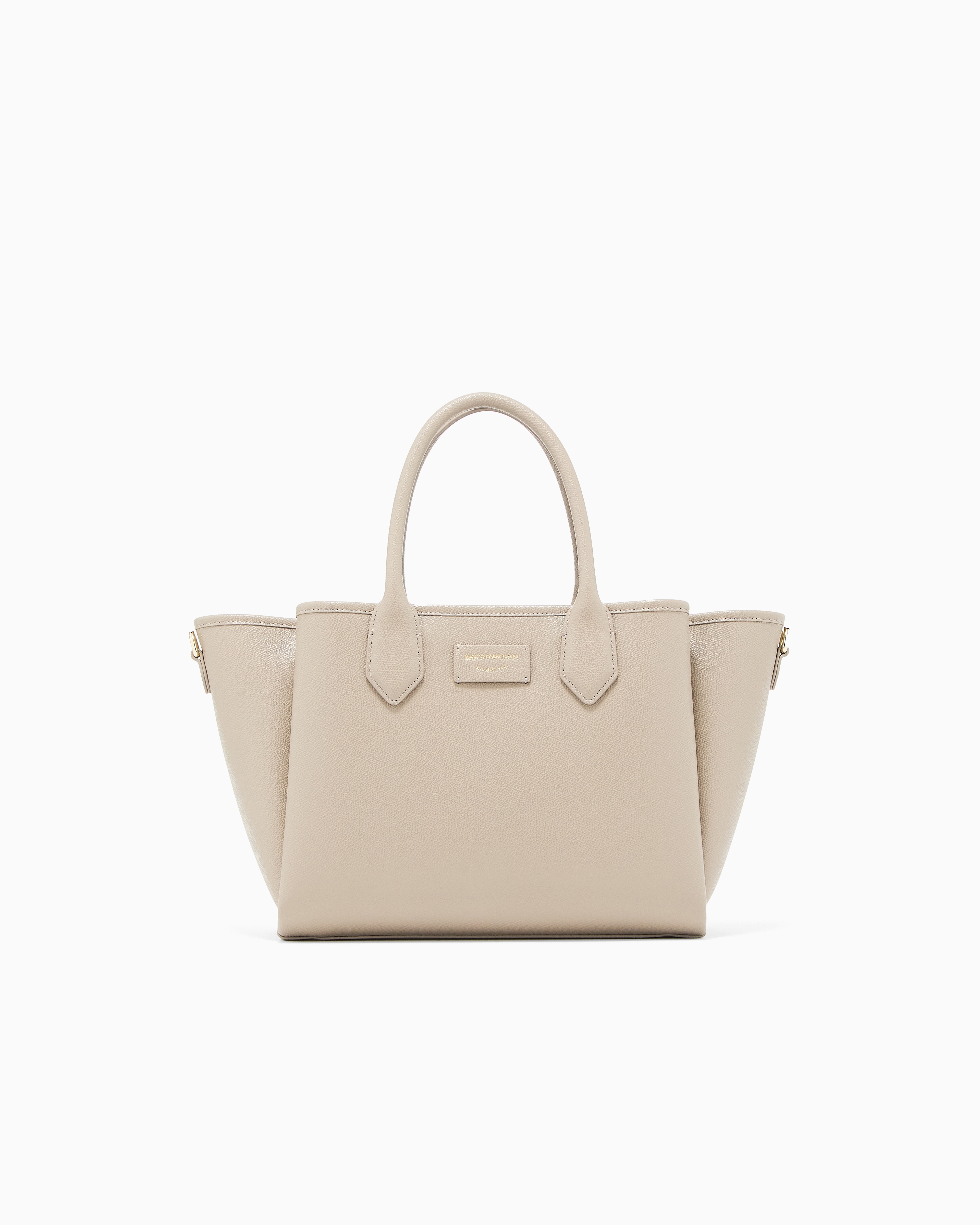 Emporio Armani Beige Medium Shopper Bag With Palmellato Finish