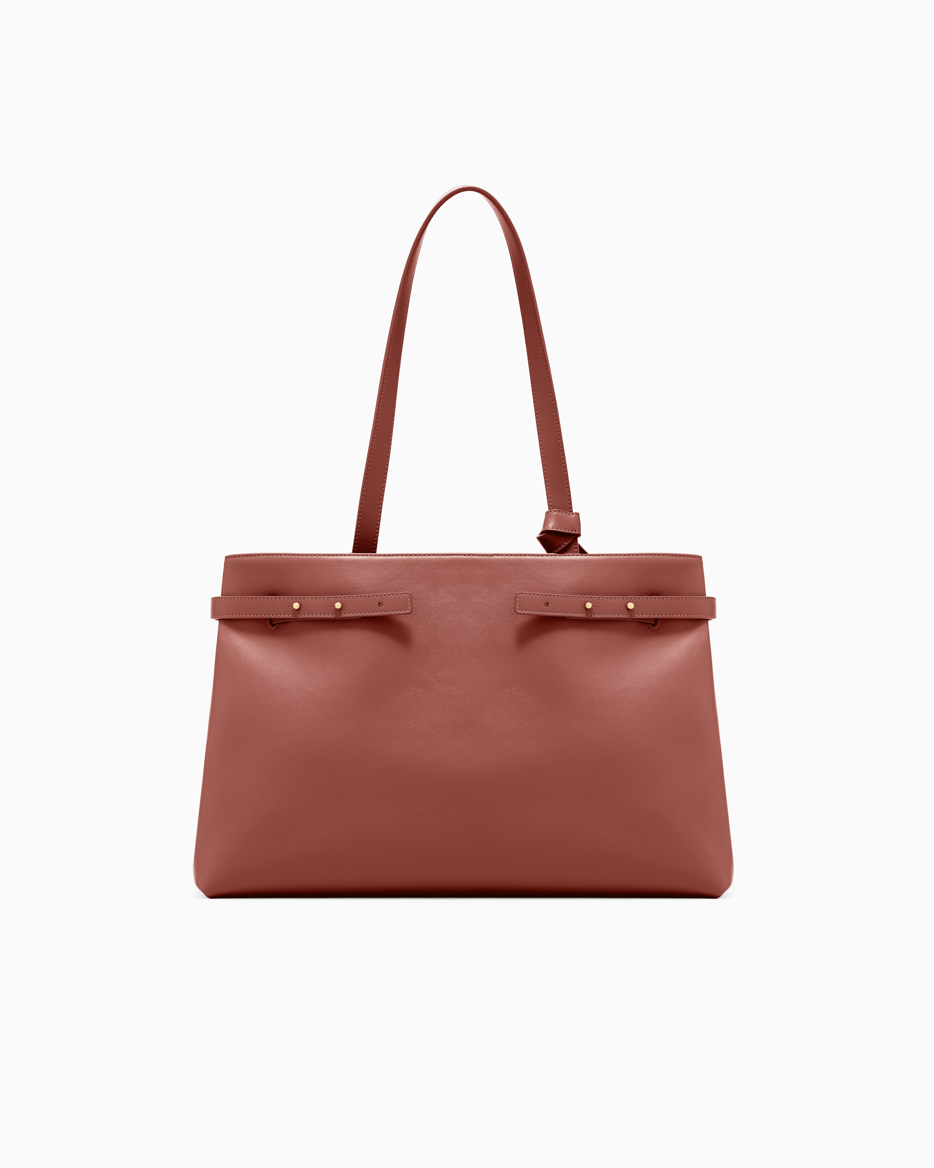 Emporio Armani Shoppers In Burgundy