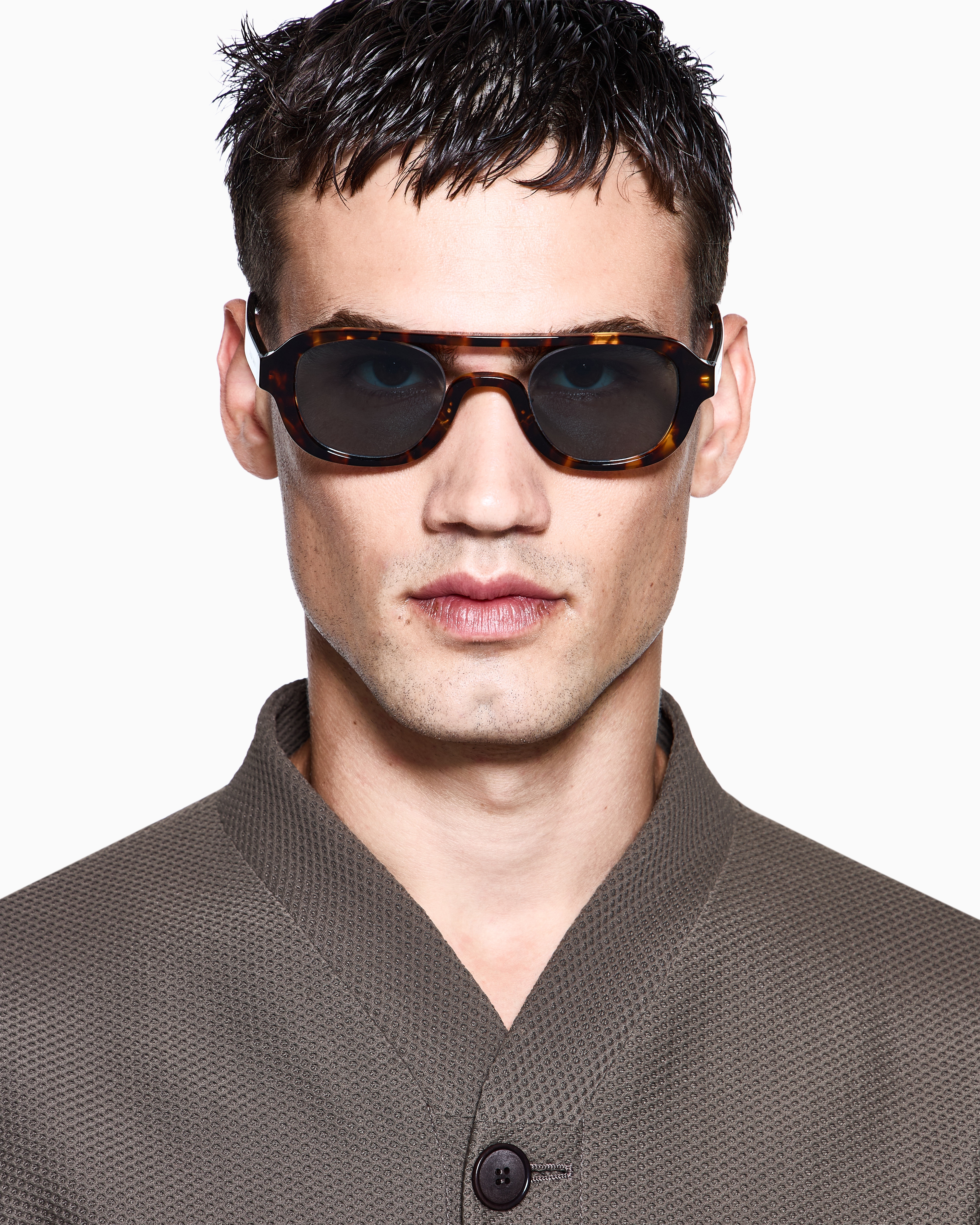 Giorgio Armani Men's Square Sunglasses In Black