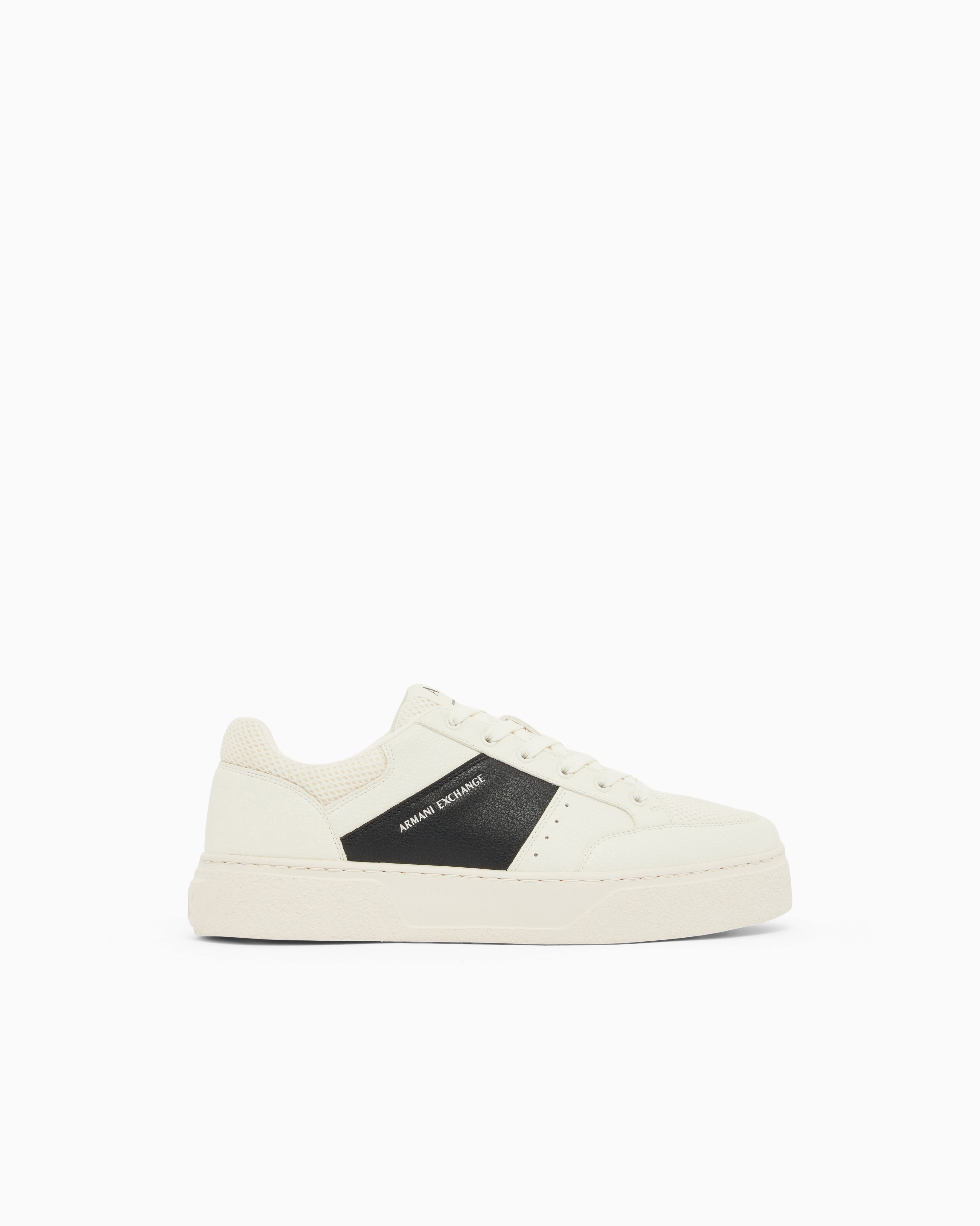 Armani Exchange Two-Tone Technical Fabric Sneakers