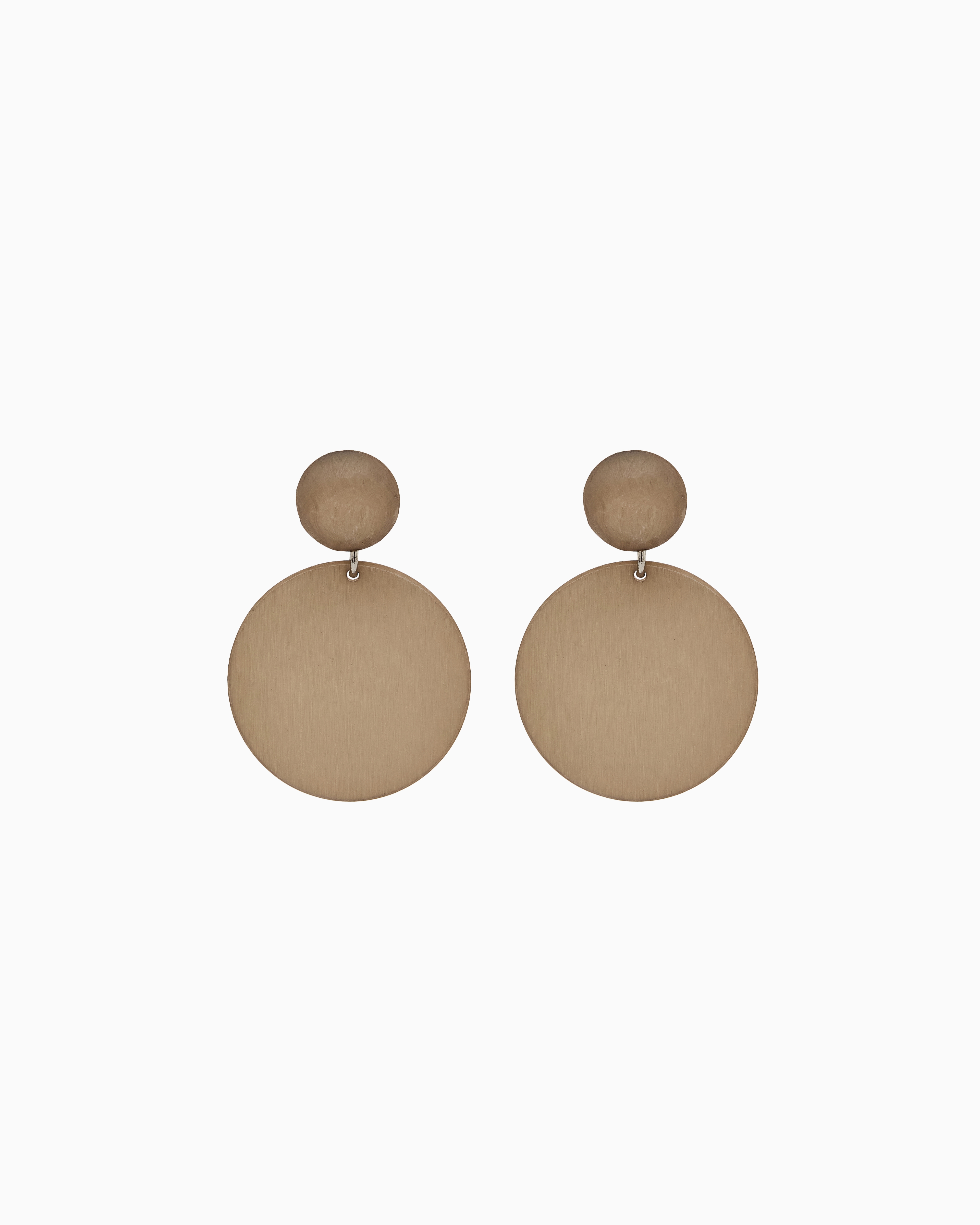 Emporio Armani Beige Round Pendant Earrings