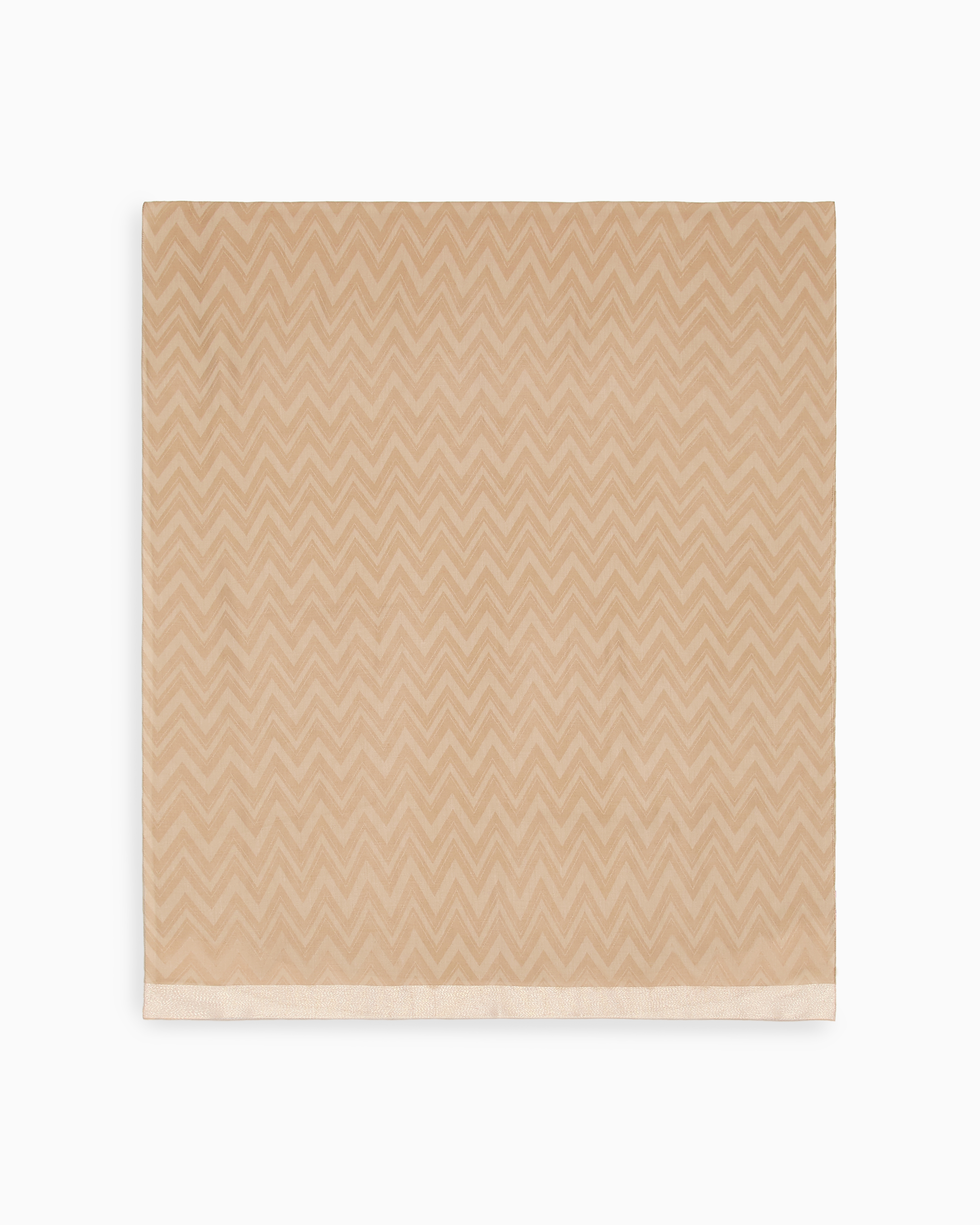 Emporio Armani Beige Chevron Jacquard Scarf