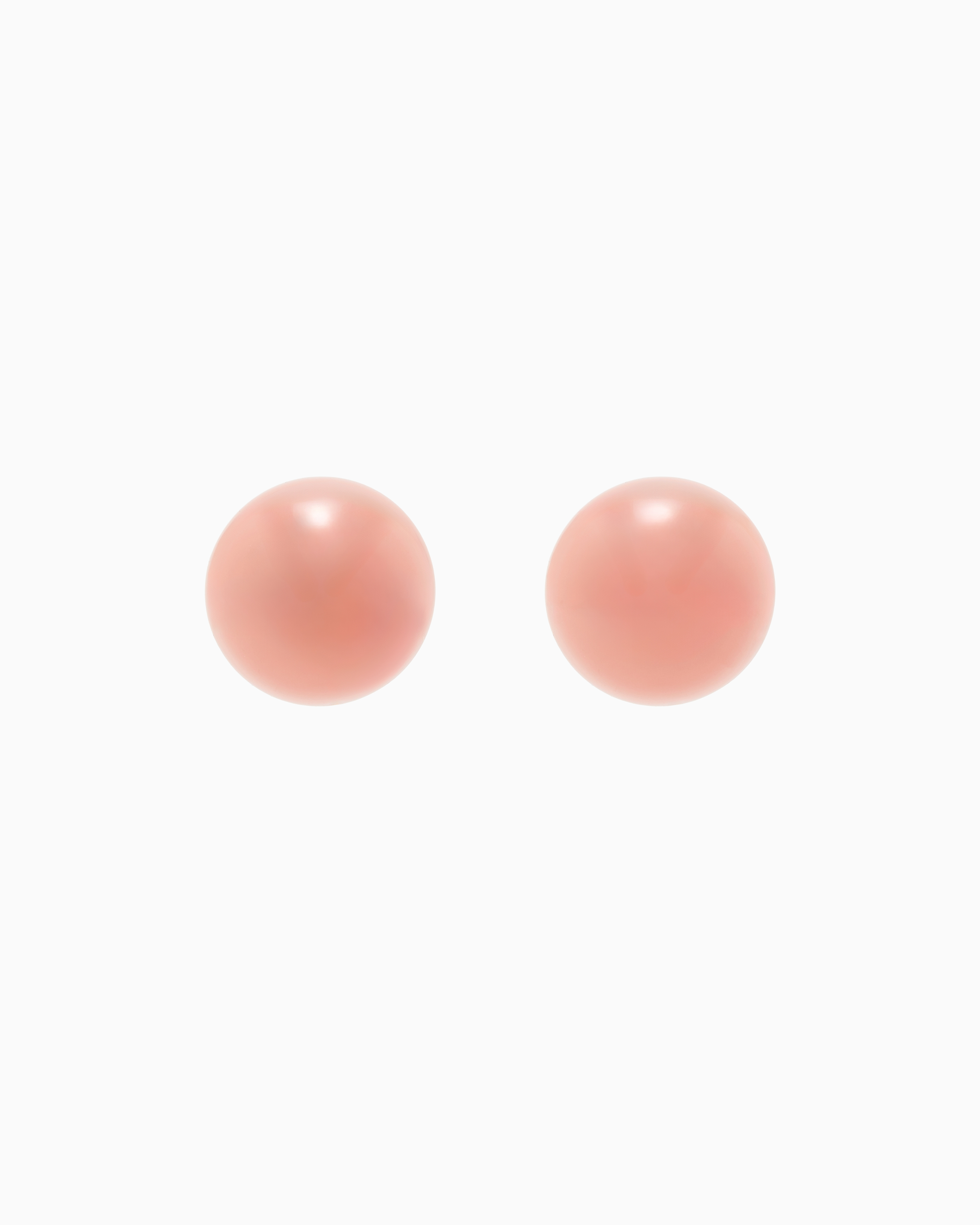 Emporio Armani Pink Mother-Of-Pearl Effect Half-Sphere Earrings