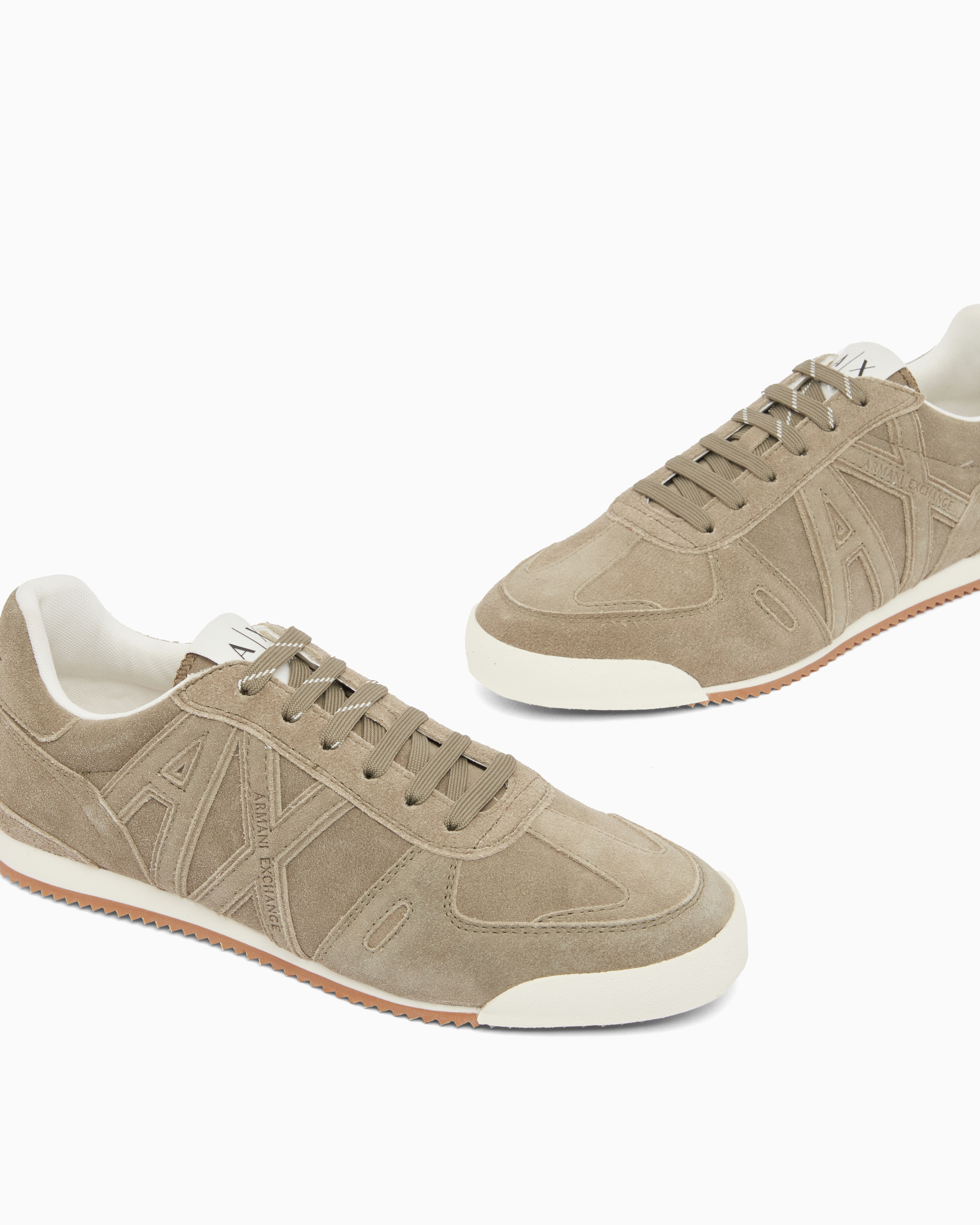 AXロゴ スエード レースアップスニーカー | Armani Exchange