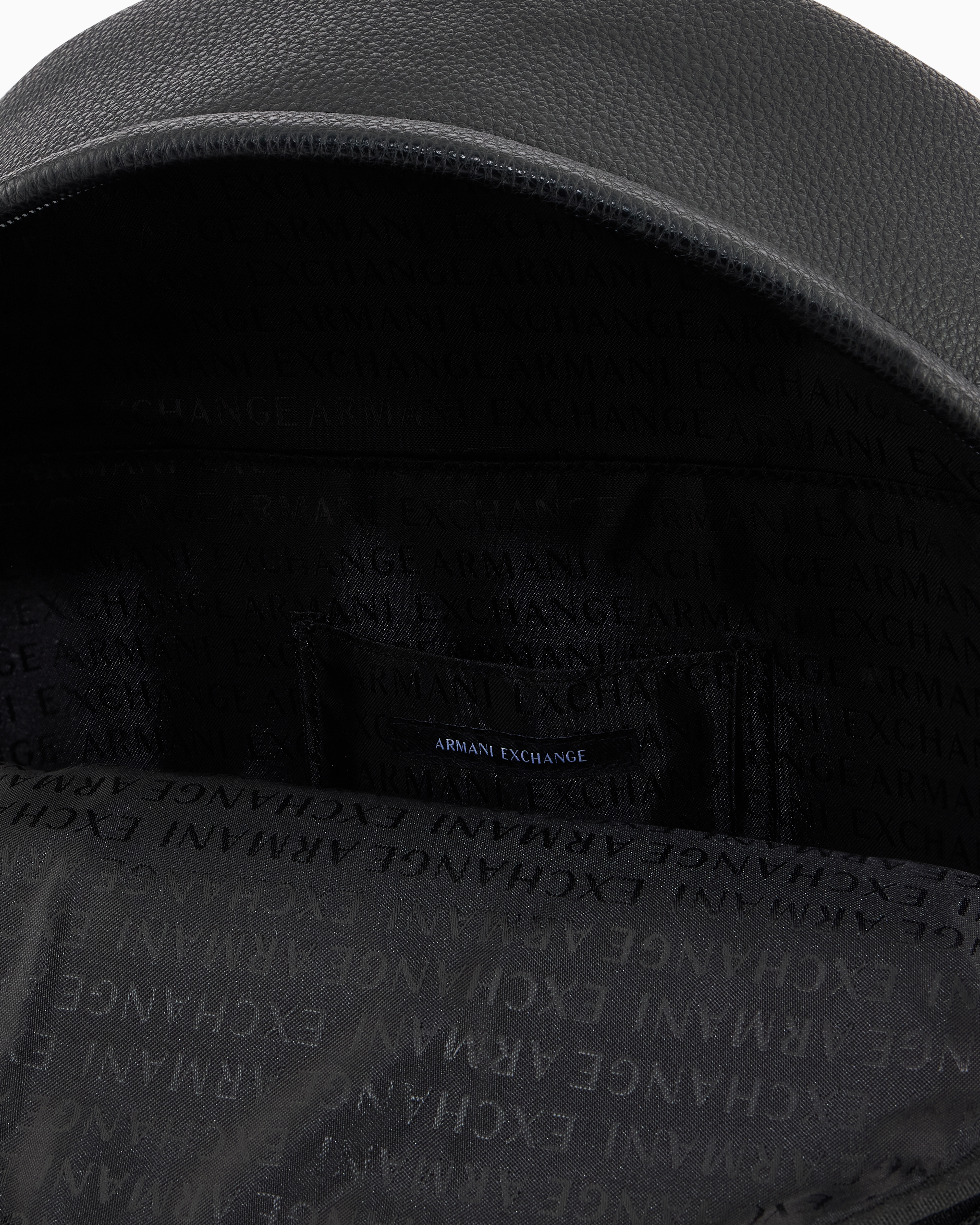 Armani Exchange Technical Fabric Backpack In Black