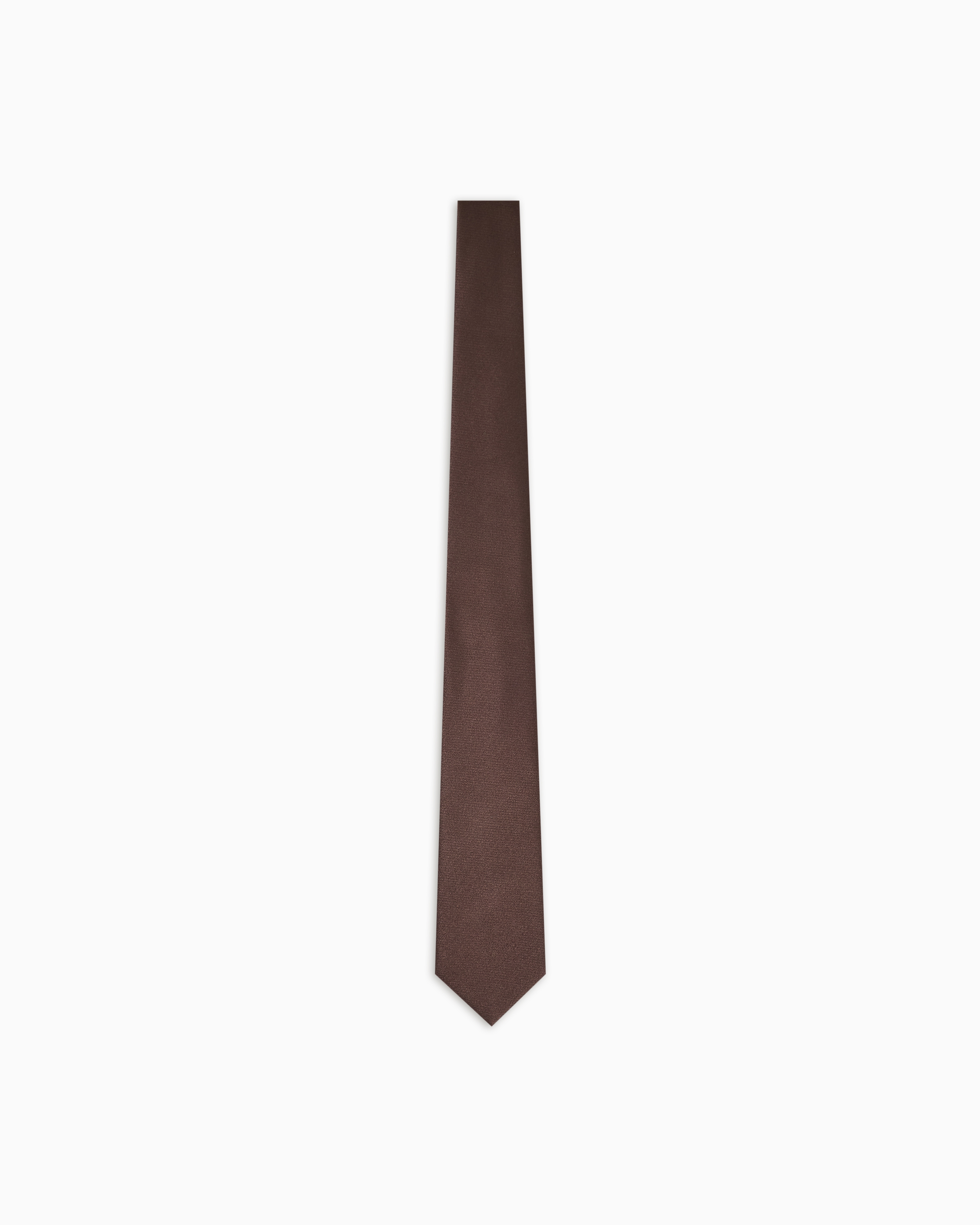 Emporio Armani - Pure silk tie, Man, Brown, Size: TU