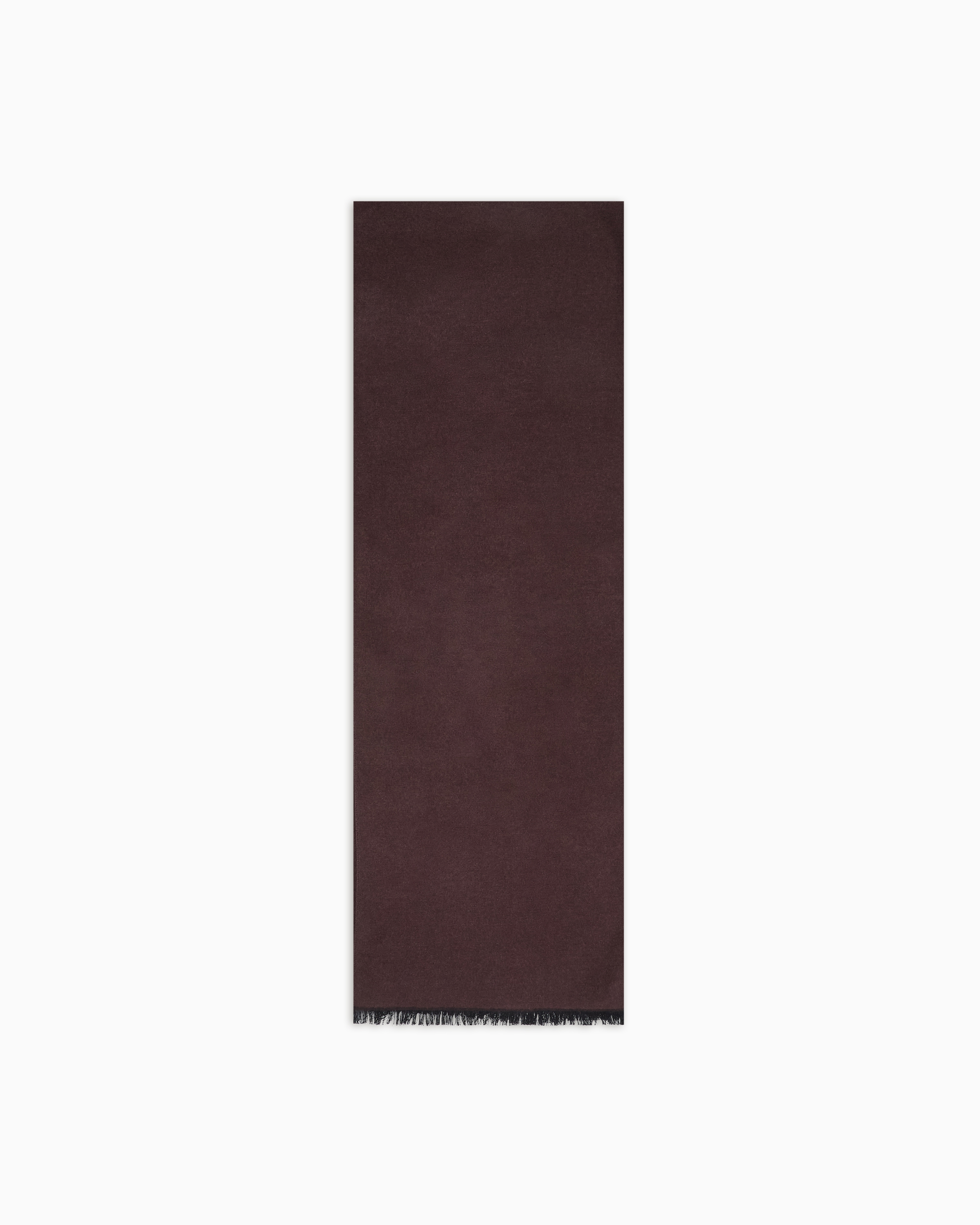 Emporio Armani - Pure silk scarf, Man, Brown, Size: TU