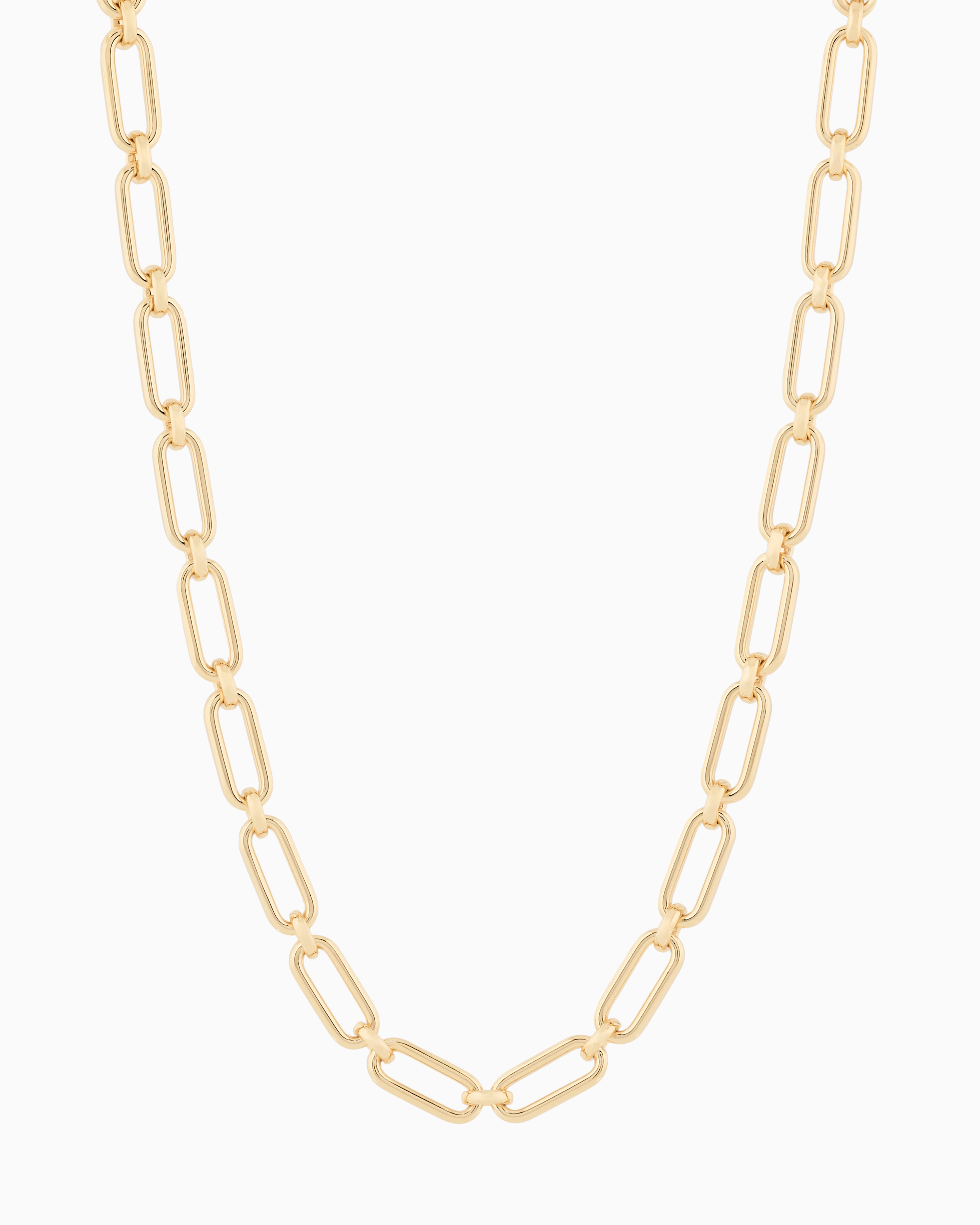 Emporio Armani - Emporio Armani Gold-Tone Brass Chain Necklace, Woman, Multicoloured, Size: TU