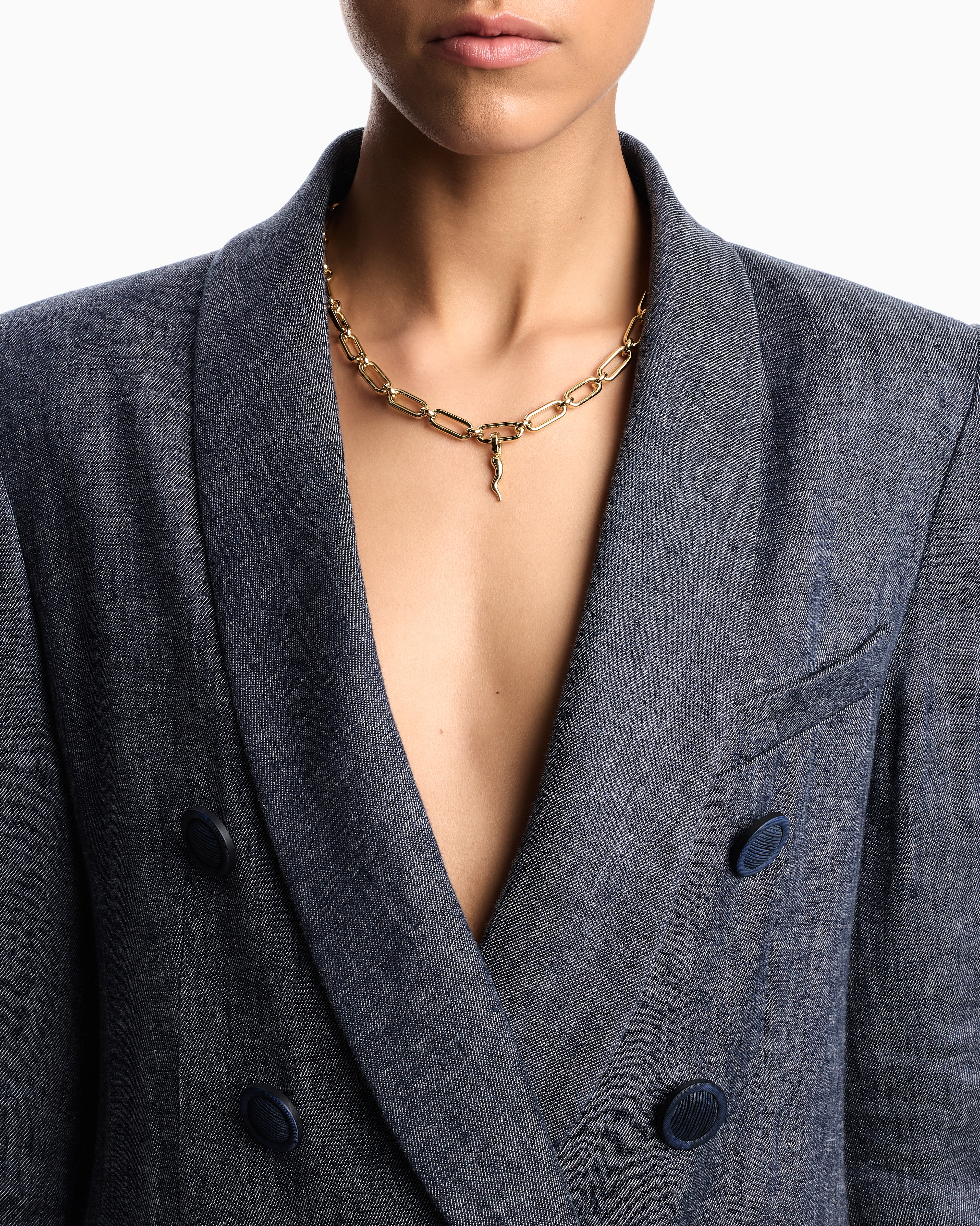 Emporio Armani - Emporio Armani Gold-Tone Brass Charm, Woman, Multicoloured, Size: TU