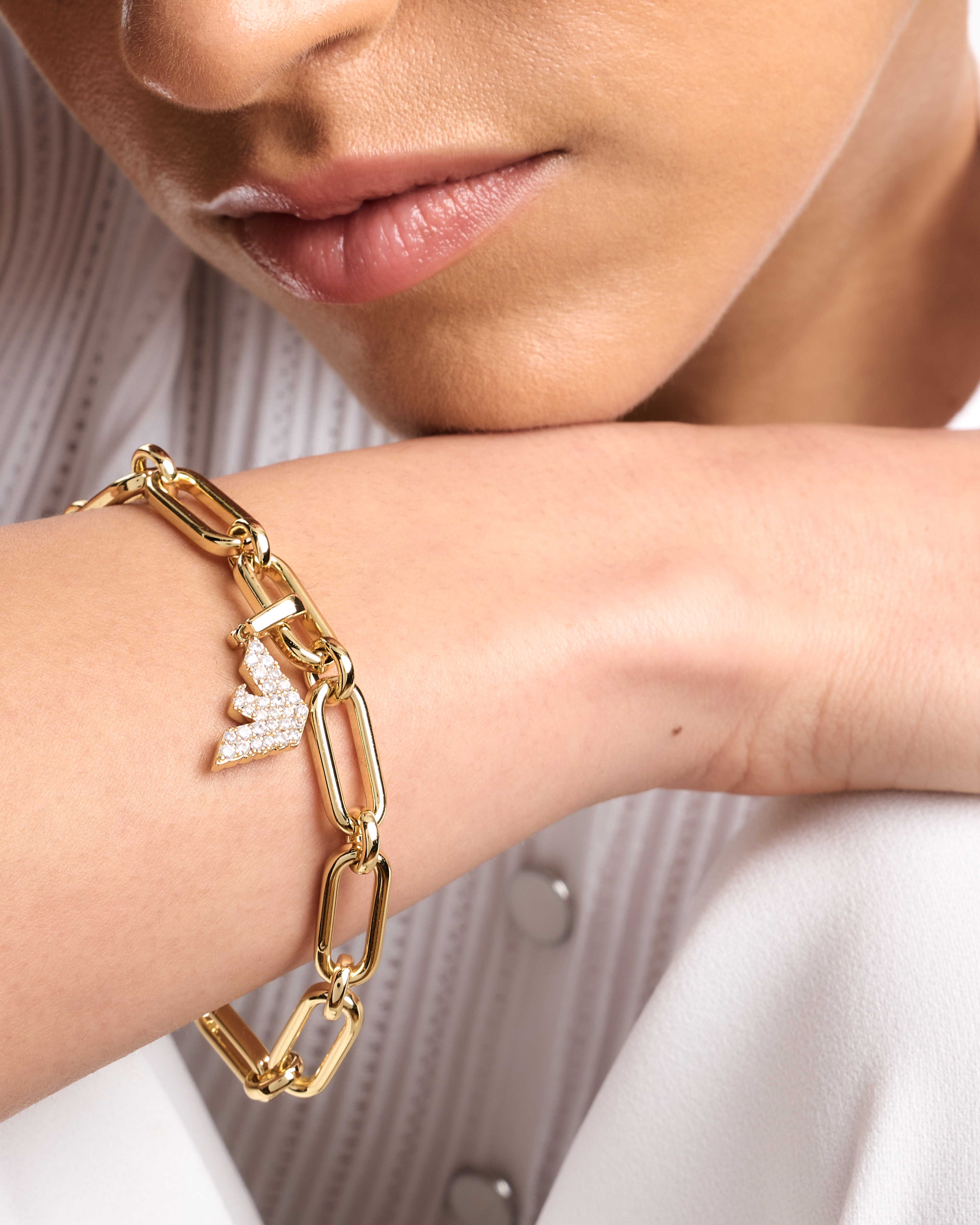 Emporio Armani - Emporio Armani Gold-Tone Charm, Woman, Multicoloured, Size: TU