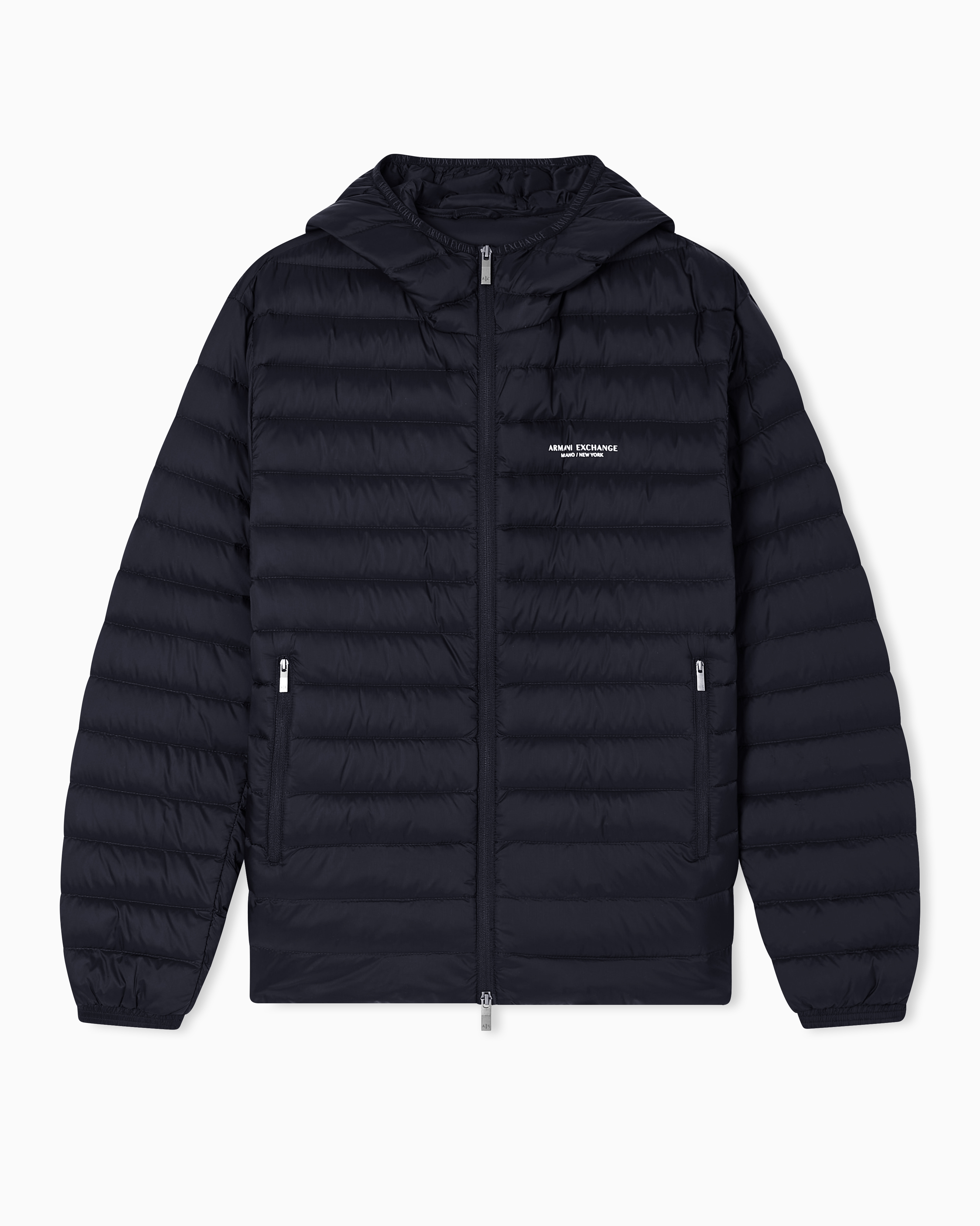 Full zip down jacket with hood